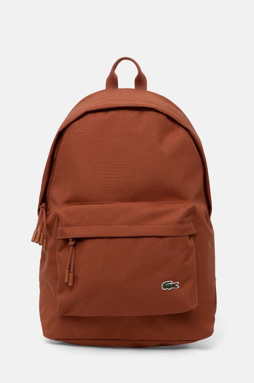 Lacoste rucsac culoarea maro, mare, neted, NU4592NE Lacoste rucsac culoarea maro, mare, neted, NU4592NE