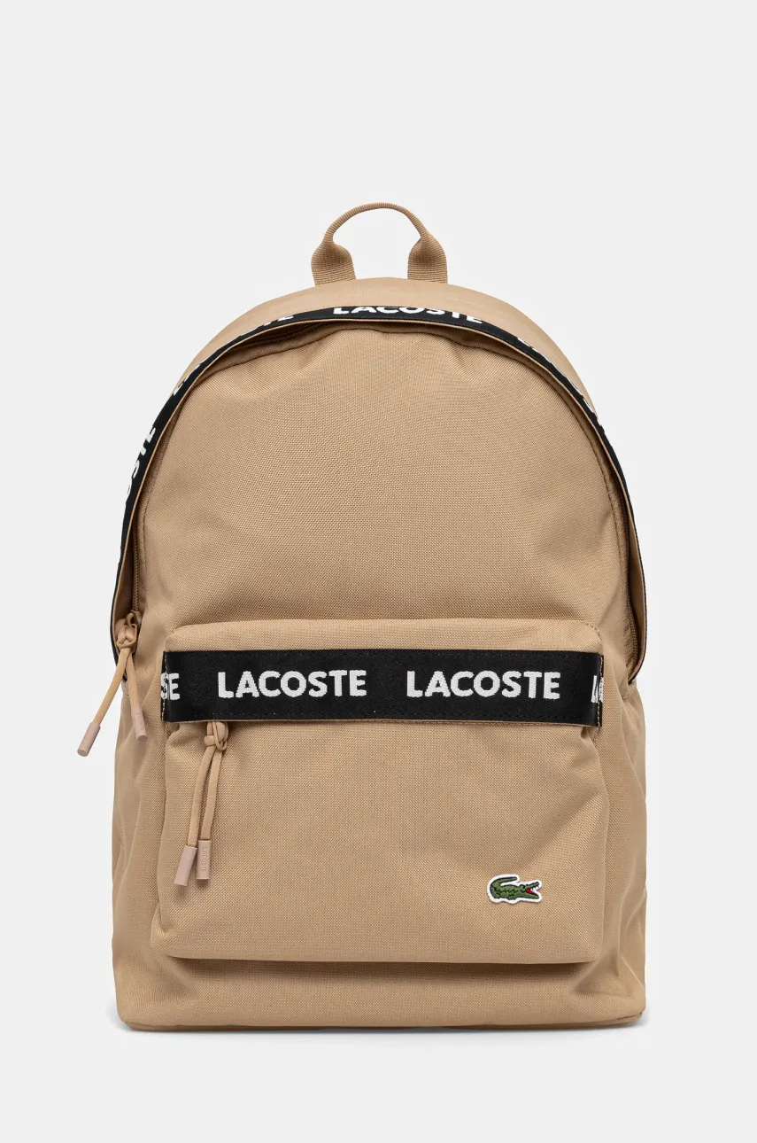 Lacoste rucsac culoarea verde, mare, cu imprimeu, NU4685NZ