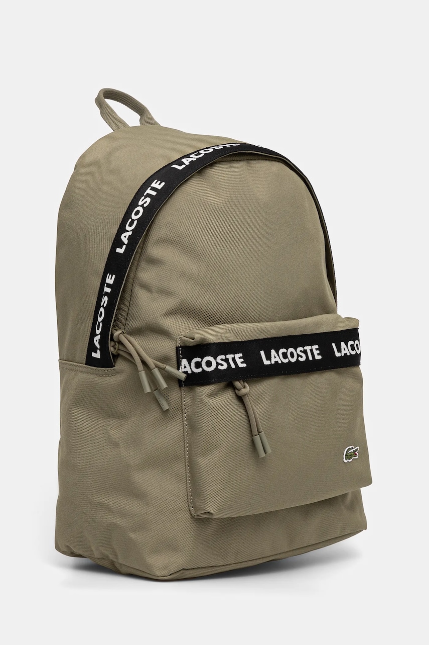 Рюкзак Lacoste цвет зелёный большой с аппликацией NU4685NZ Рюкзак Lacoste цвет зелёный большой с аппликацией NU4685NZ