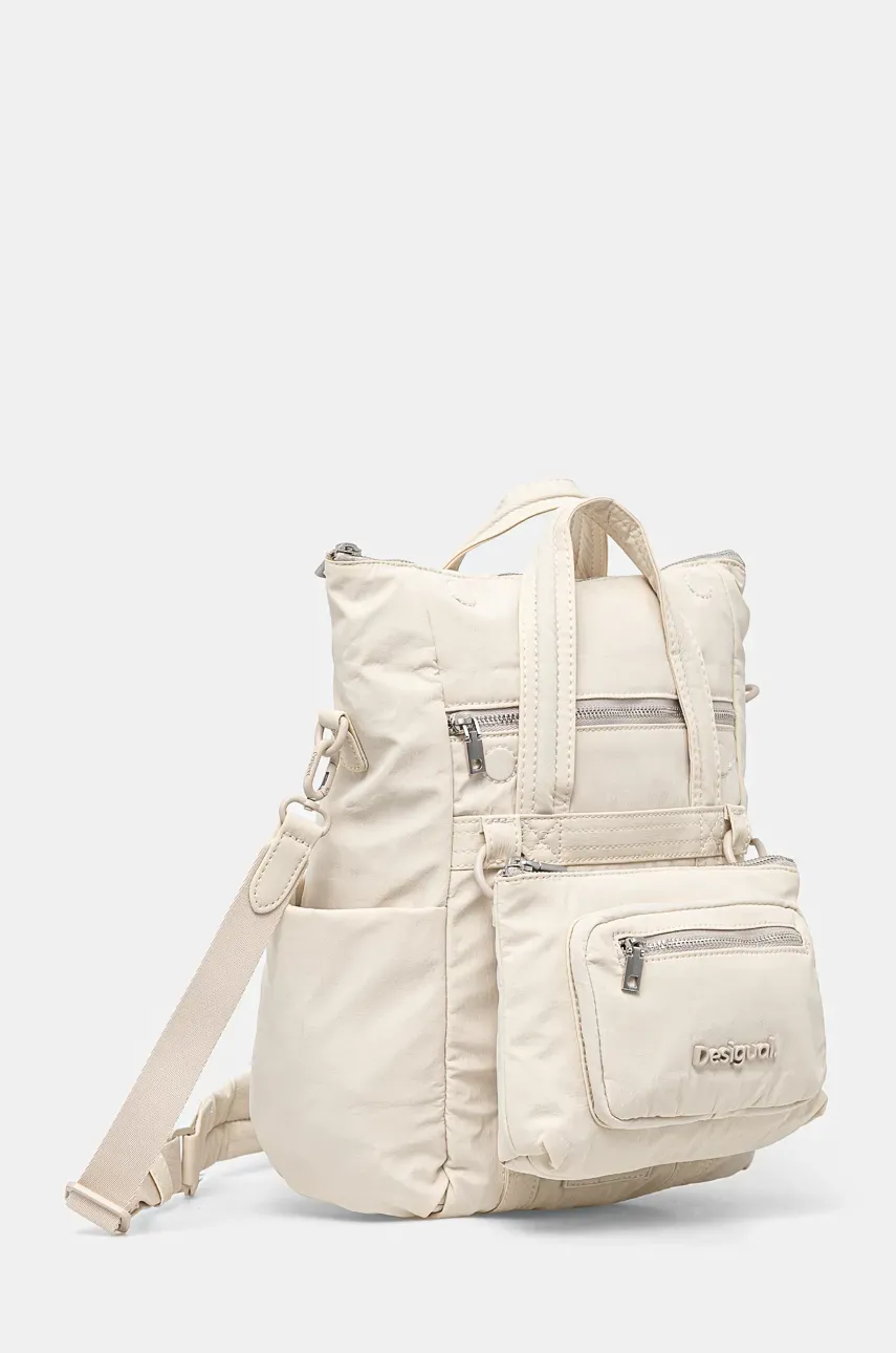 Рюкзак Desigual BASIC MODULAR цвет бежевый маленький однотонный 24WAXY40 Рюкзак Desigual BASIC MODULAR цвет бежевый маленький однотонный 24WAXY40