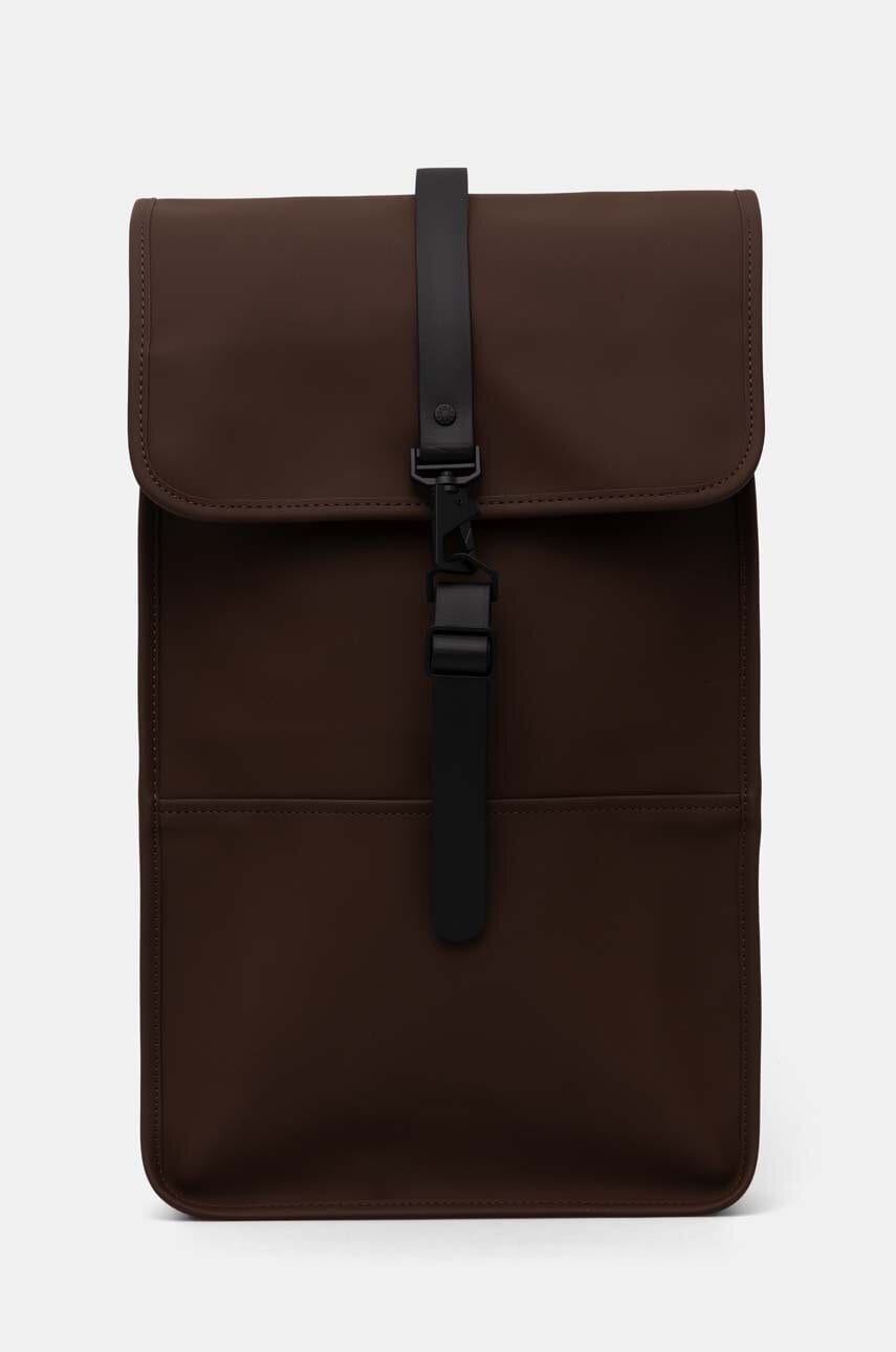 Rains rucsac Backpack W3 culoarea maro, mare, neted, 13000-23 Rains rucsac Backpack W3 culoarea maro, mare, neted, 13000-23