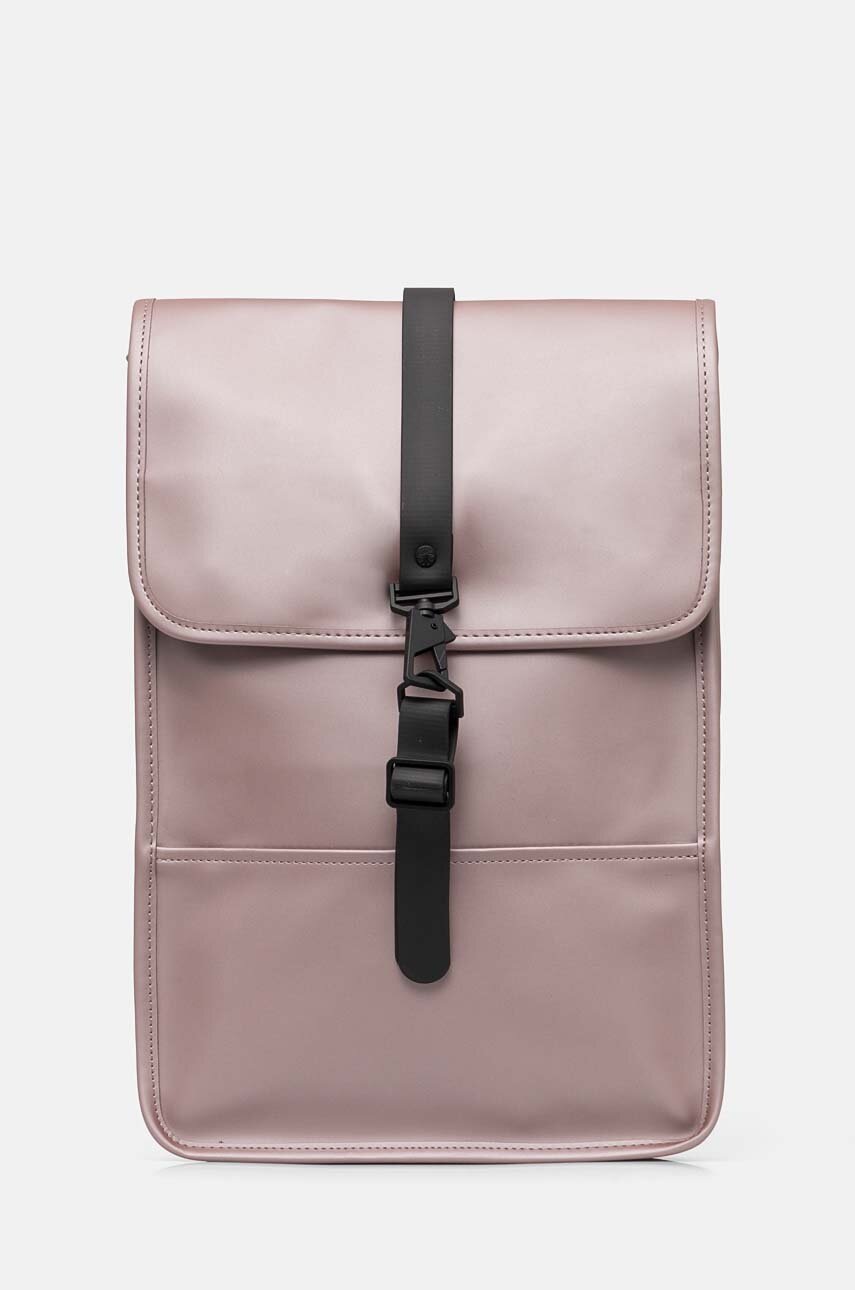 

Раница Rains Backpack Mini W3 в розово голям размер с изчистен дизайн 13020-37, Розов