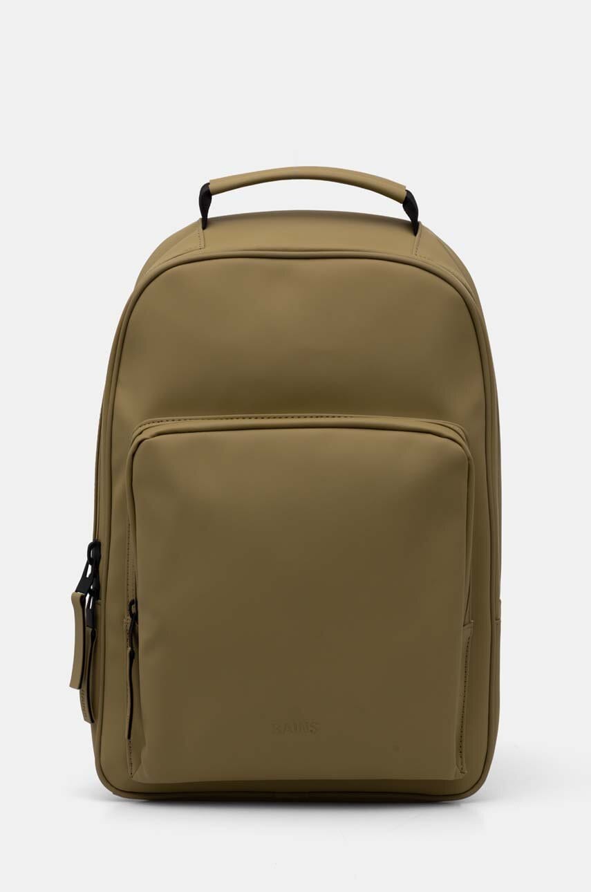 Rains rucsac Book Daypack W3 culoarea verde, mare, neted, 13260-44 Rains rucsac Book Daypack W3 culoarea verde, mare, neted, 13260-44