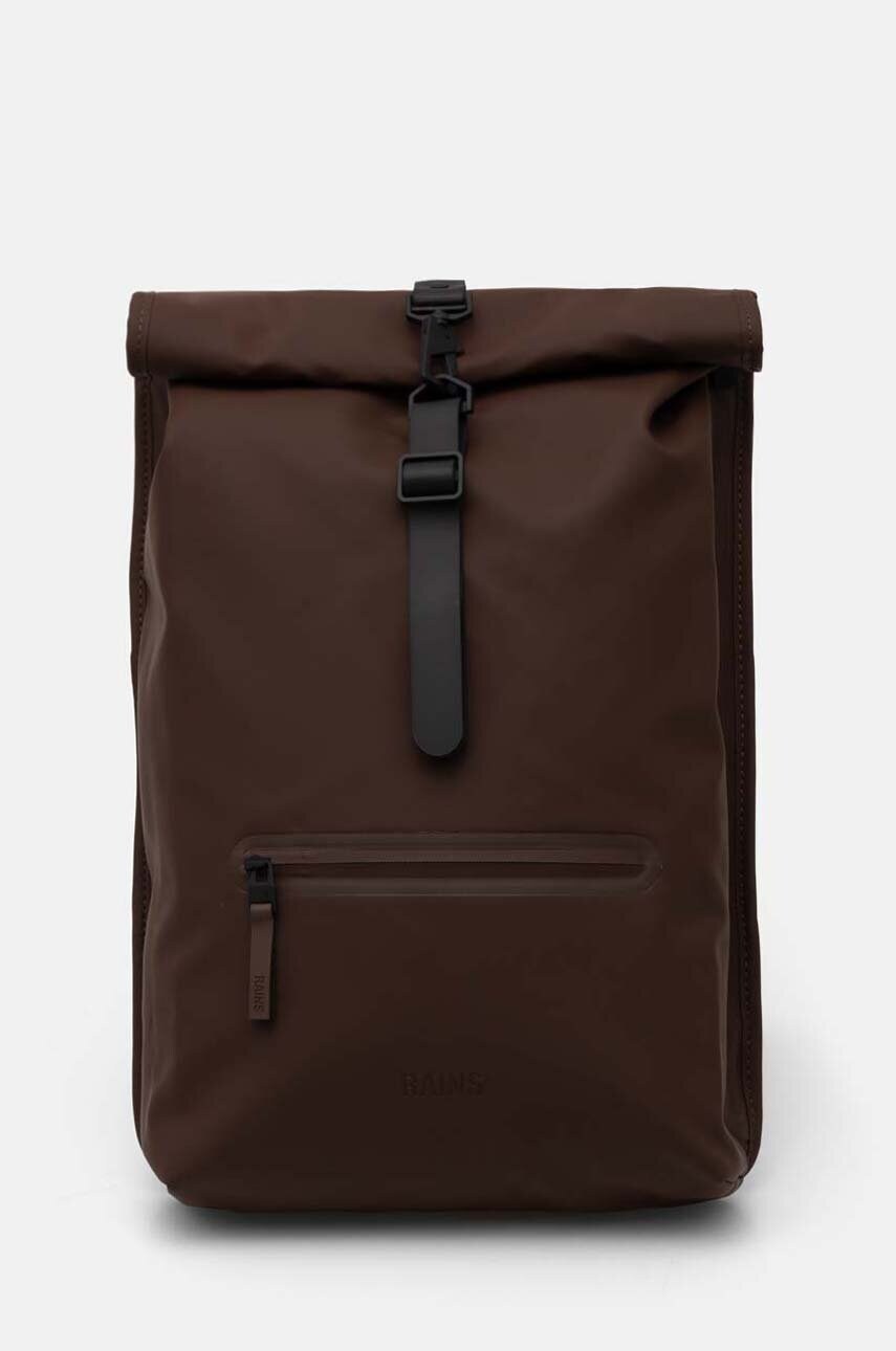 Rains rucsac Rolltop Rucksack W3 culoarea maro, mare, neted, 13320-23