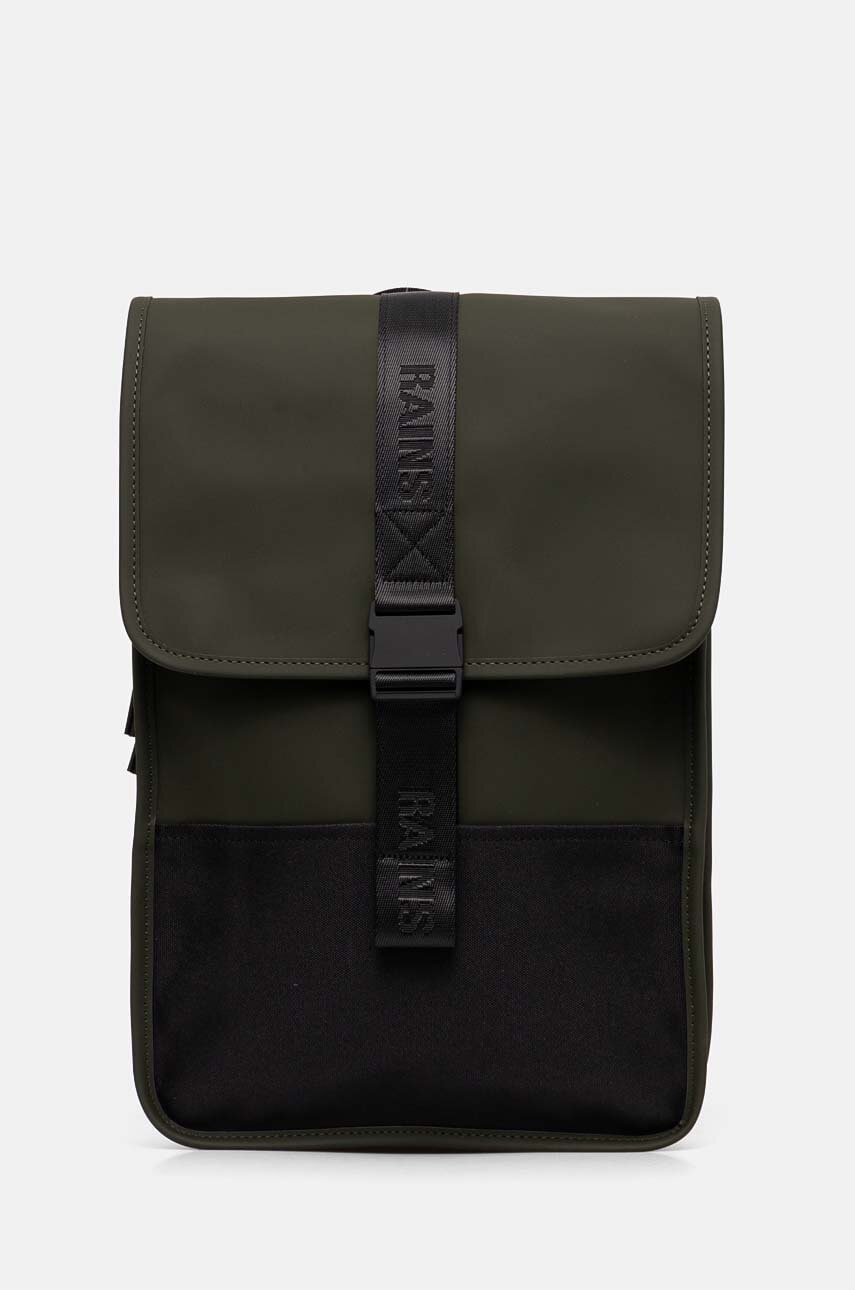 Rains rucsac Trail Backpack Mini W3 culoarea verde, mic, neted, 14300-03