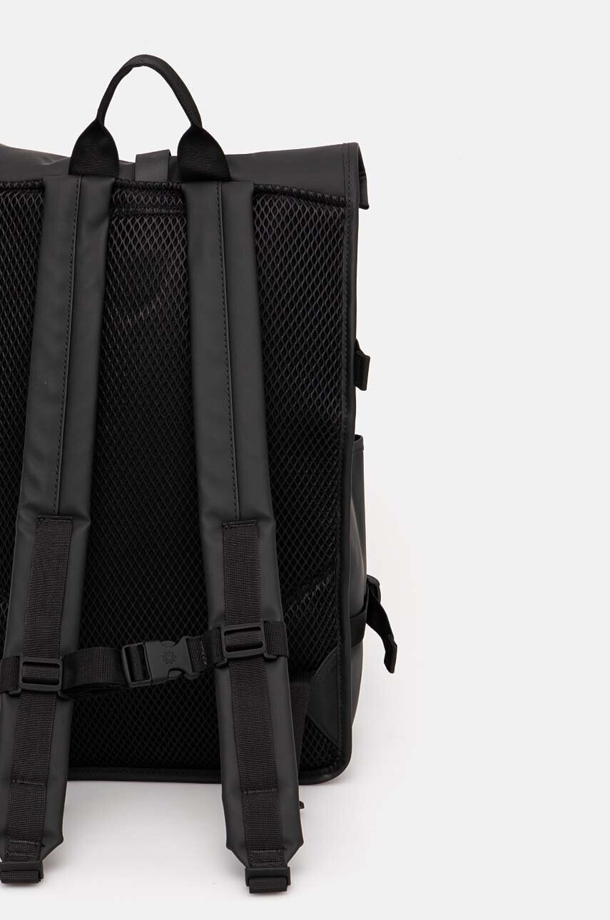 Rains hátizsák Rolltop Rucksack Large W3 fekete, nagy, sima, 14590-01 termék 2. képe