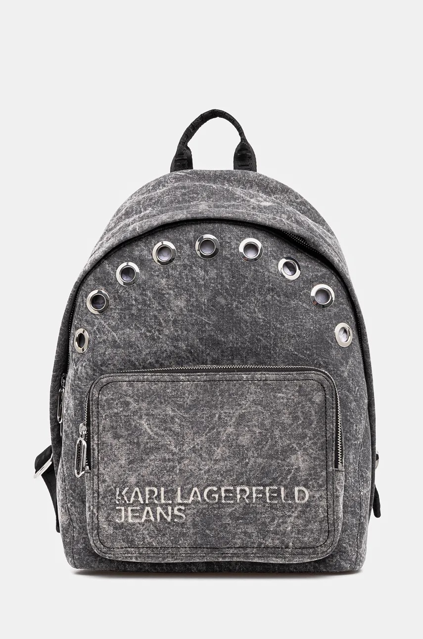 

Раница Karl Lagerfeld Jeans в сиво голям размер с десен 246J3042, Сив