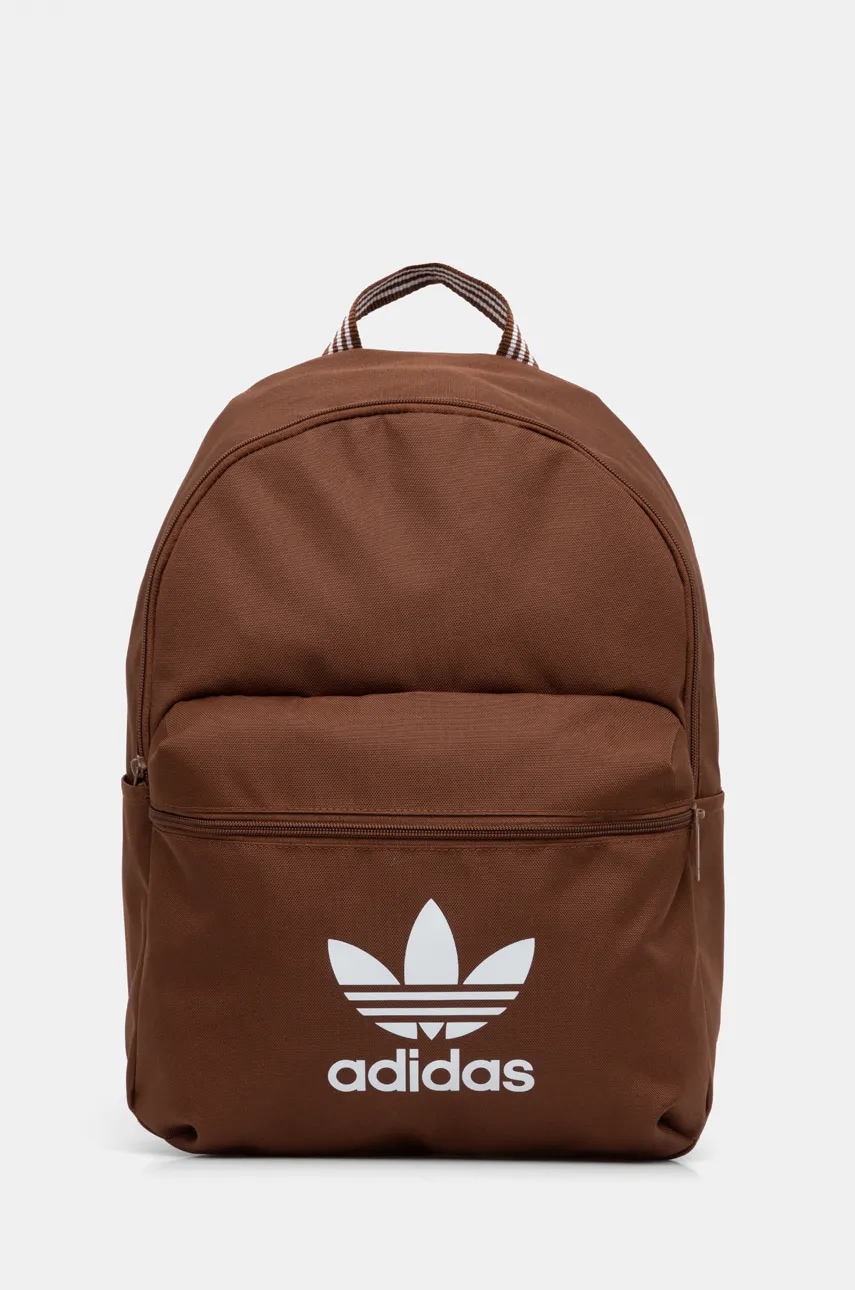 adidas Originals rucsac Adicolor culoarea maro, mare, cu imprimeu, IX7458 adidas Originals rucsac Adicolor culoarea maro, mare, cu imprimeu, IX7458