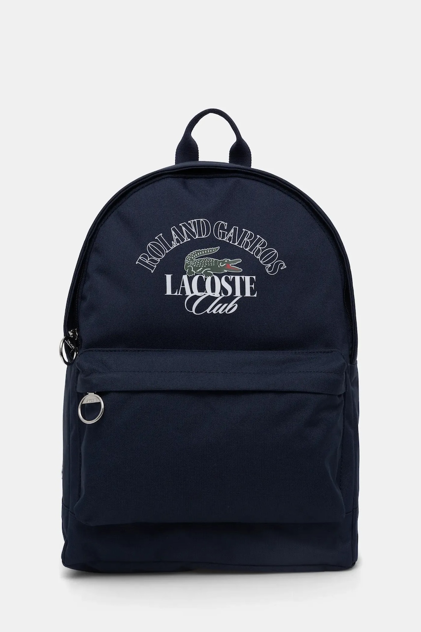 Lacoste rucsac culoarea albastru marin, mare, cu imprimeu, NH4628RG