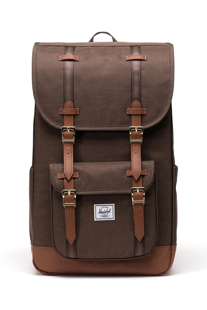 

Раница Herschel Little America в кафяво голям размер с изчистен дизайн 11390-06508-OS, Кафяв