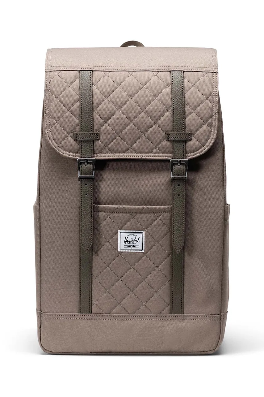Herschel rucsac Retreat Backpack culoarea bej, mare, neted, 11397-06500-OS Herschel rucsac Retreat Backpack culoarea bej, mare, neted, 11397-06500-OS