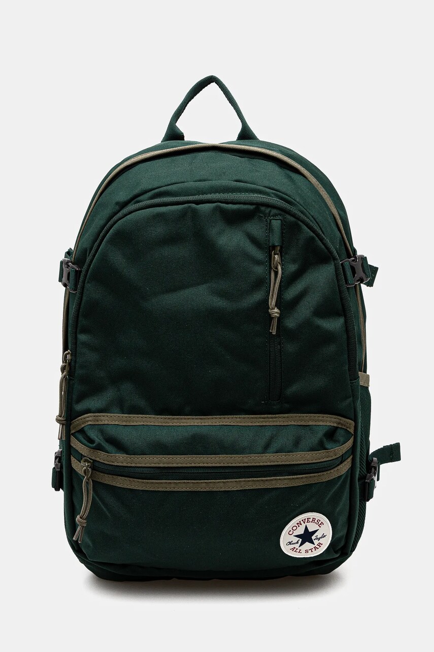 Converse rucsac culoarea verde, mare, neted, 10021138-A32