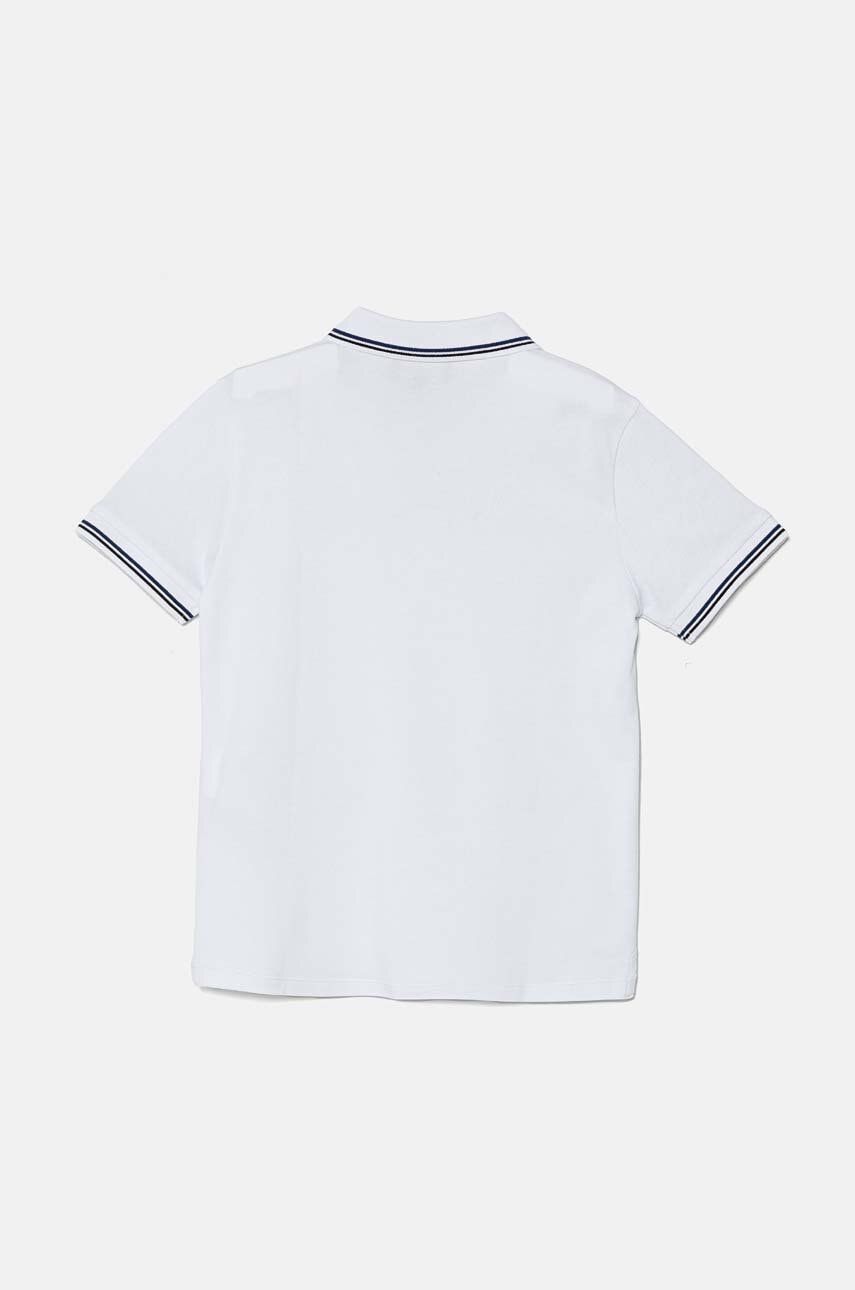 Детское поло Emporio Armani цвет белый с принтом 8N4FB3 1JPTZ Детское поло Emporio Armani цвет белый с принтом 8N4FB3 1JPTZ