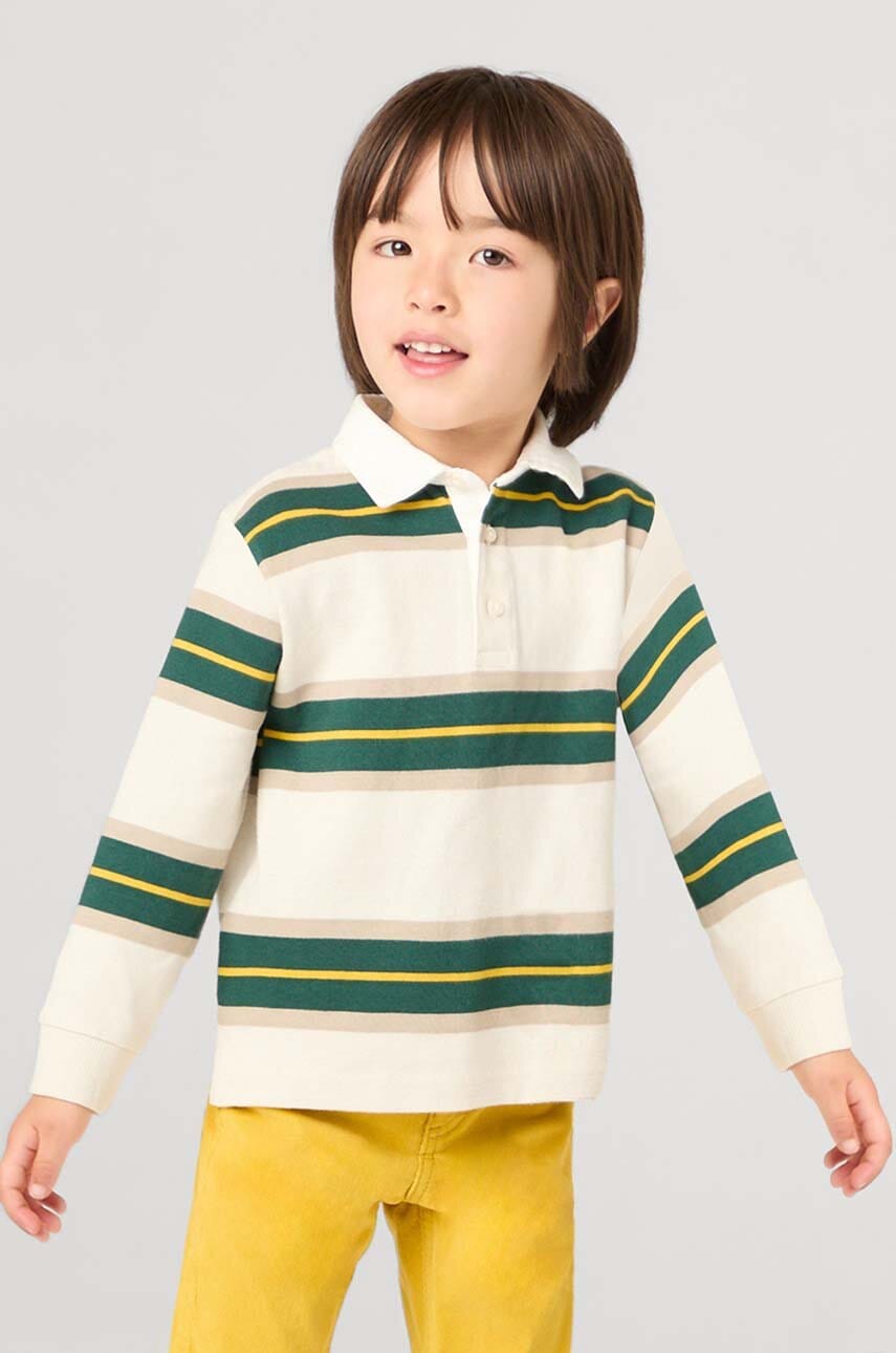 Mayoral tricouri polo din bumbac pentru copii culoarea verde, modelator, 4104