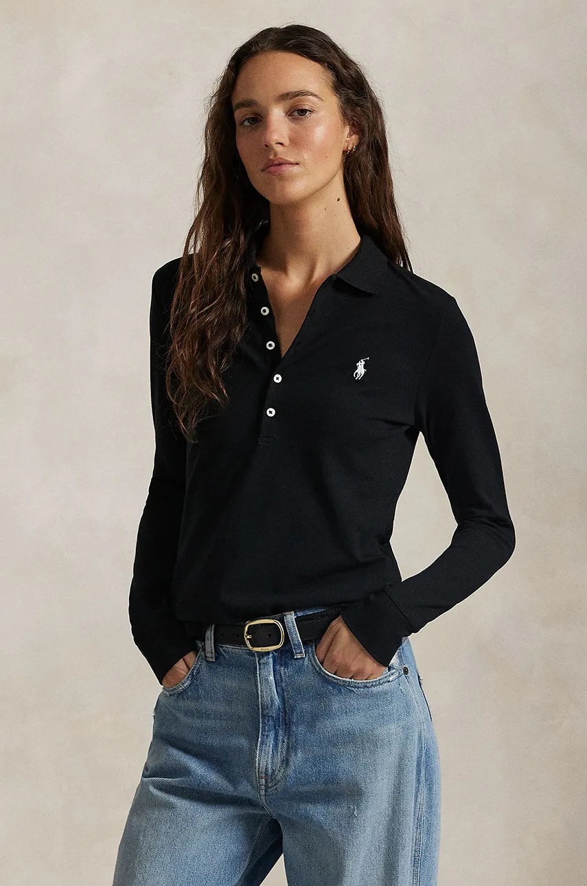 

Блуза с дълги ръкави Polo Ralph Lauren в черно 211958949, Черен