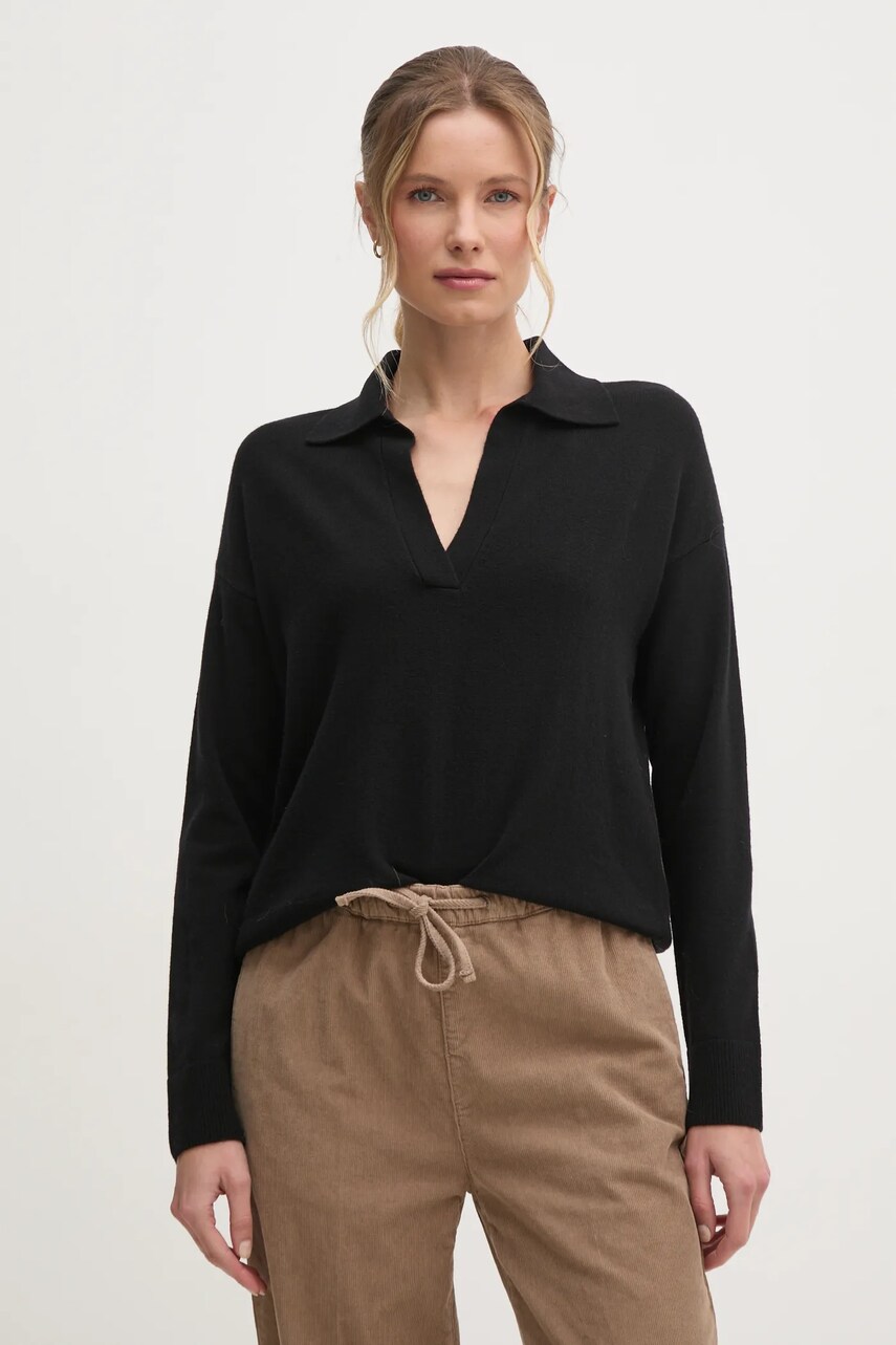 Sisley pulover femei, culoarea negru, light, 1044M300A