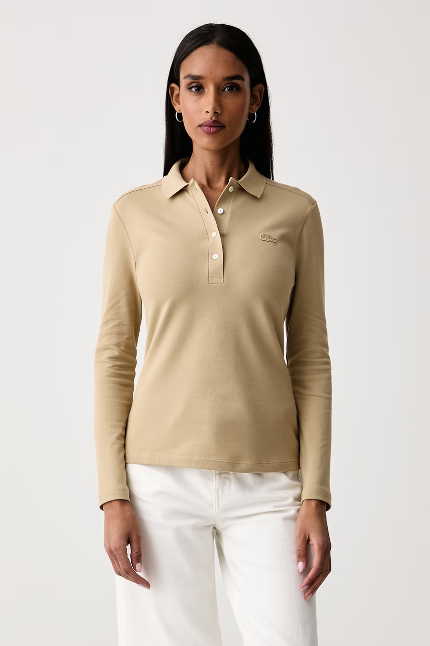 Lacoste  longsleeve de damă din bumbac cu elastan