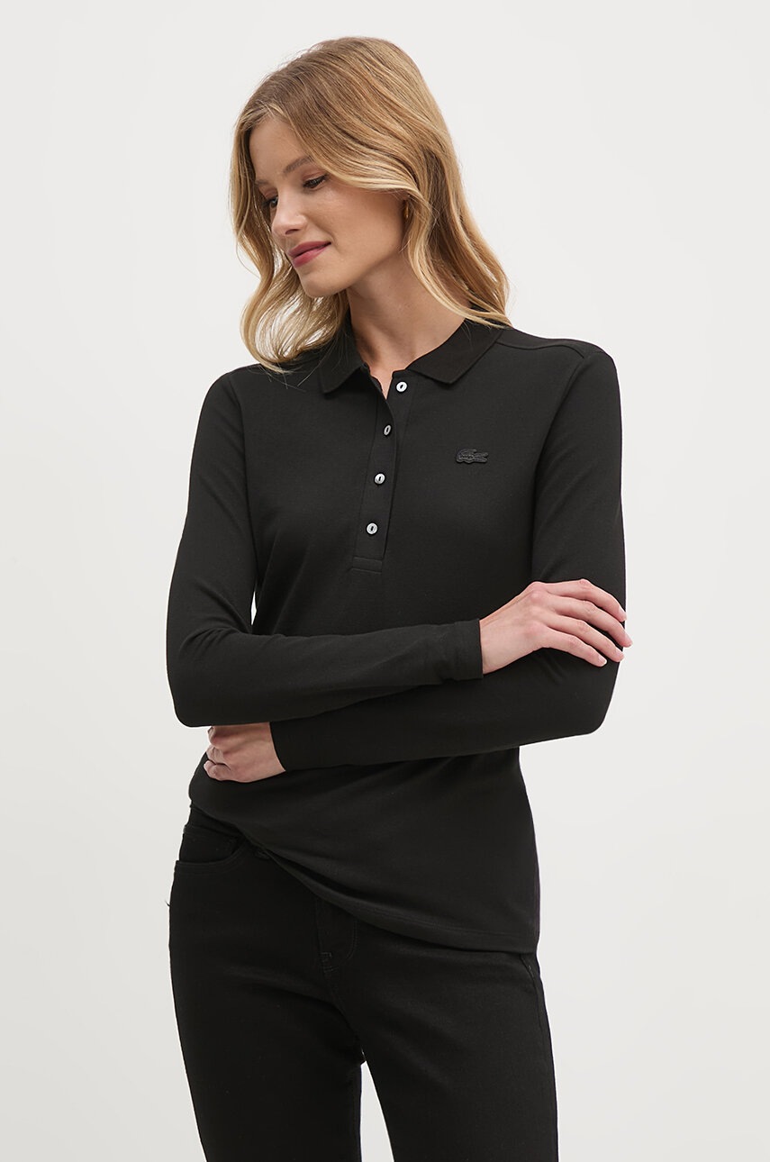 

Блуза с дълги ръкави Lacoste в черно PF5464, Черен