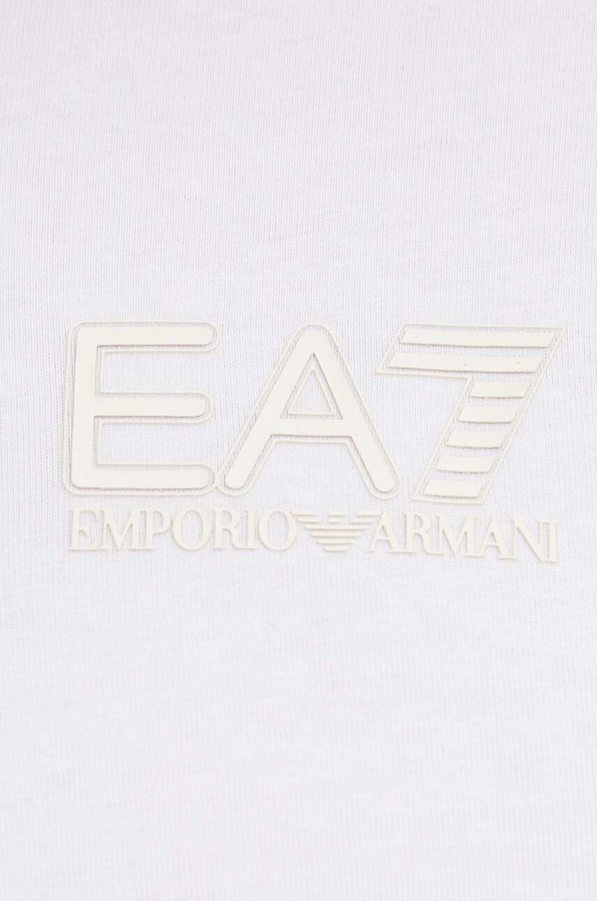 Поло EA7 Emporio Armani чоловіче колір білий з принтом PJVQZ.6DPF16 