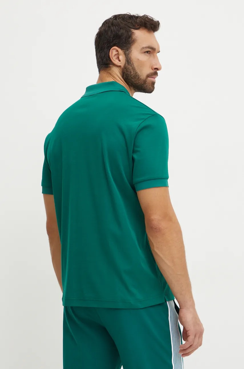 Бавовняне поло EA7 Emporio Armani колір зелений однотонне PJOLZ.6DPF09 