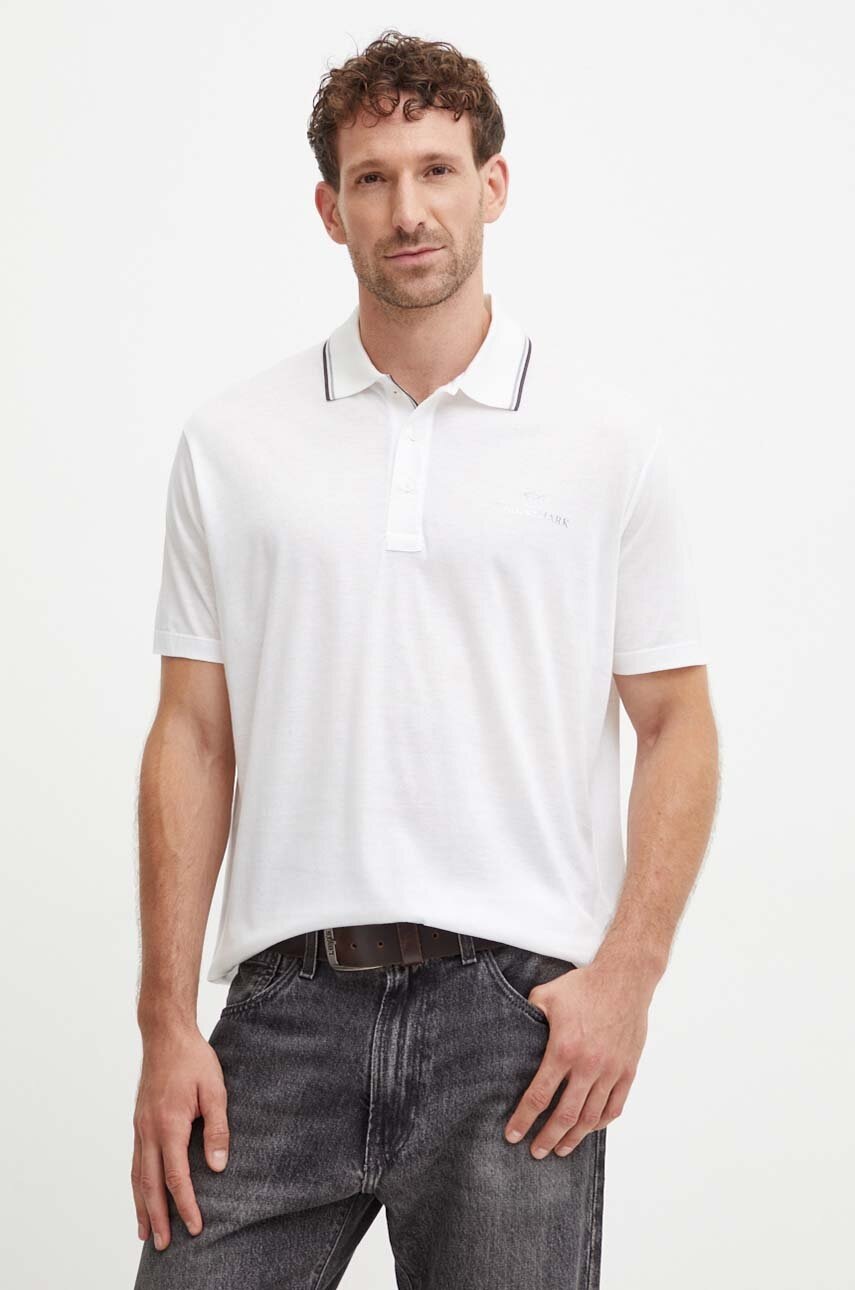 Paul&Shark polo de bumbac culoarea bej, cu imprimeu, 14311713