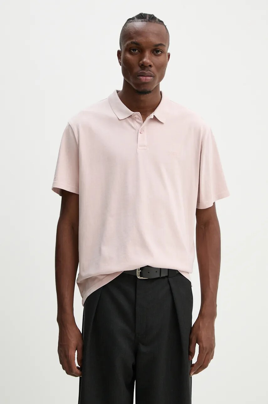 Levi's polo de bumbac culoarea roz, neted, A6735
