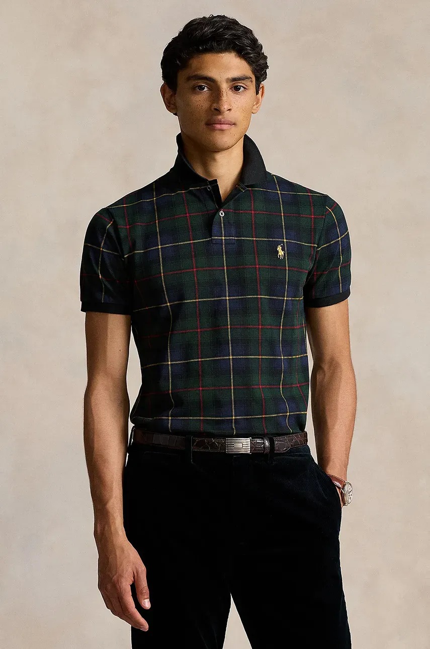 

Памучна тениска с яка Polo Ralph Lauren с десен 710880182, Многоцветен