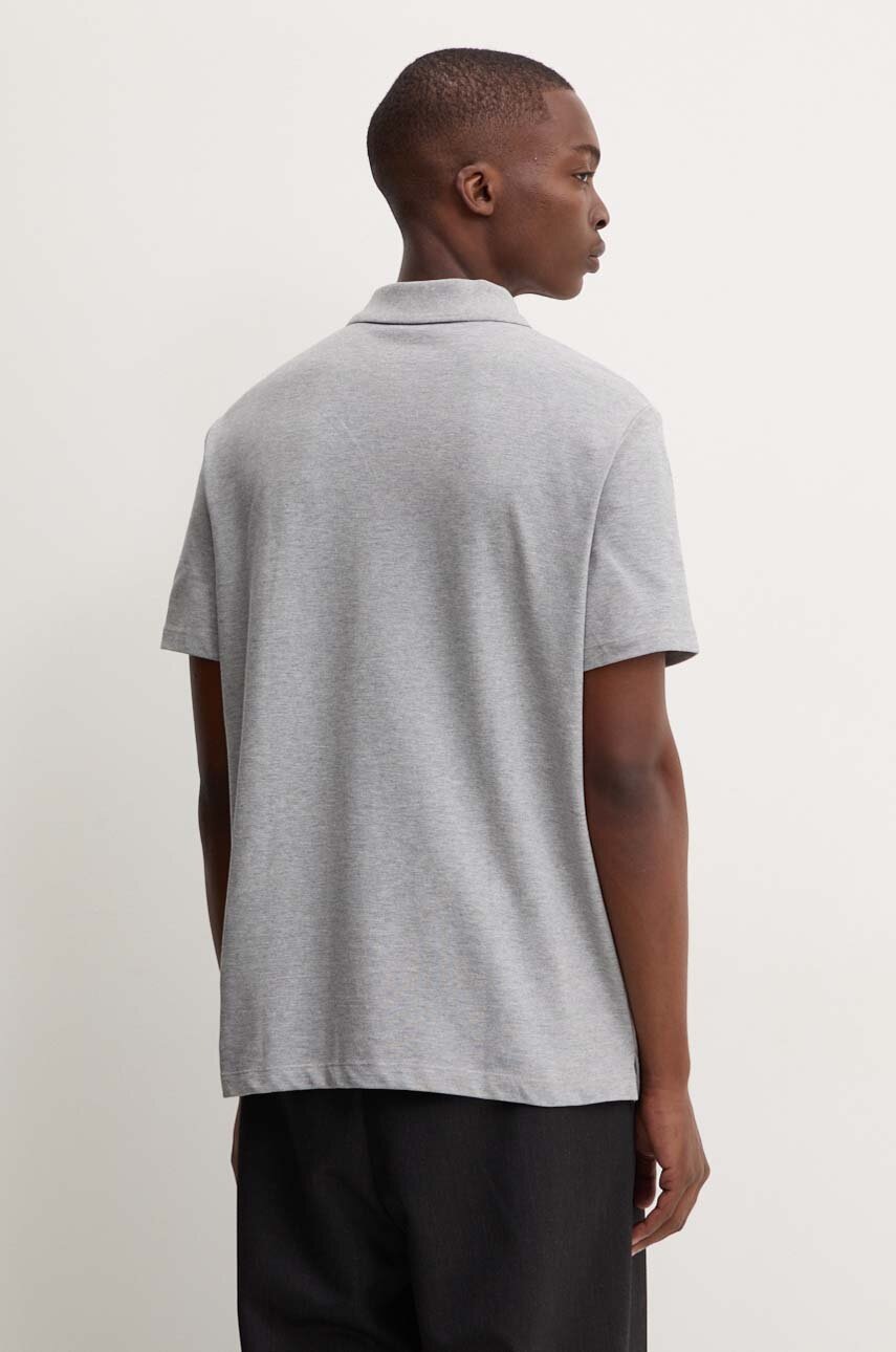 A.P.C. pamut póló polo standard GOTS szürke, sima, COGWZ.H26342 termék 2. képe