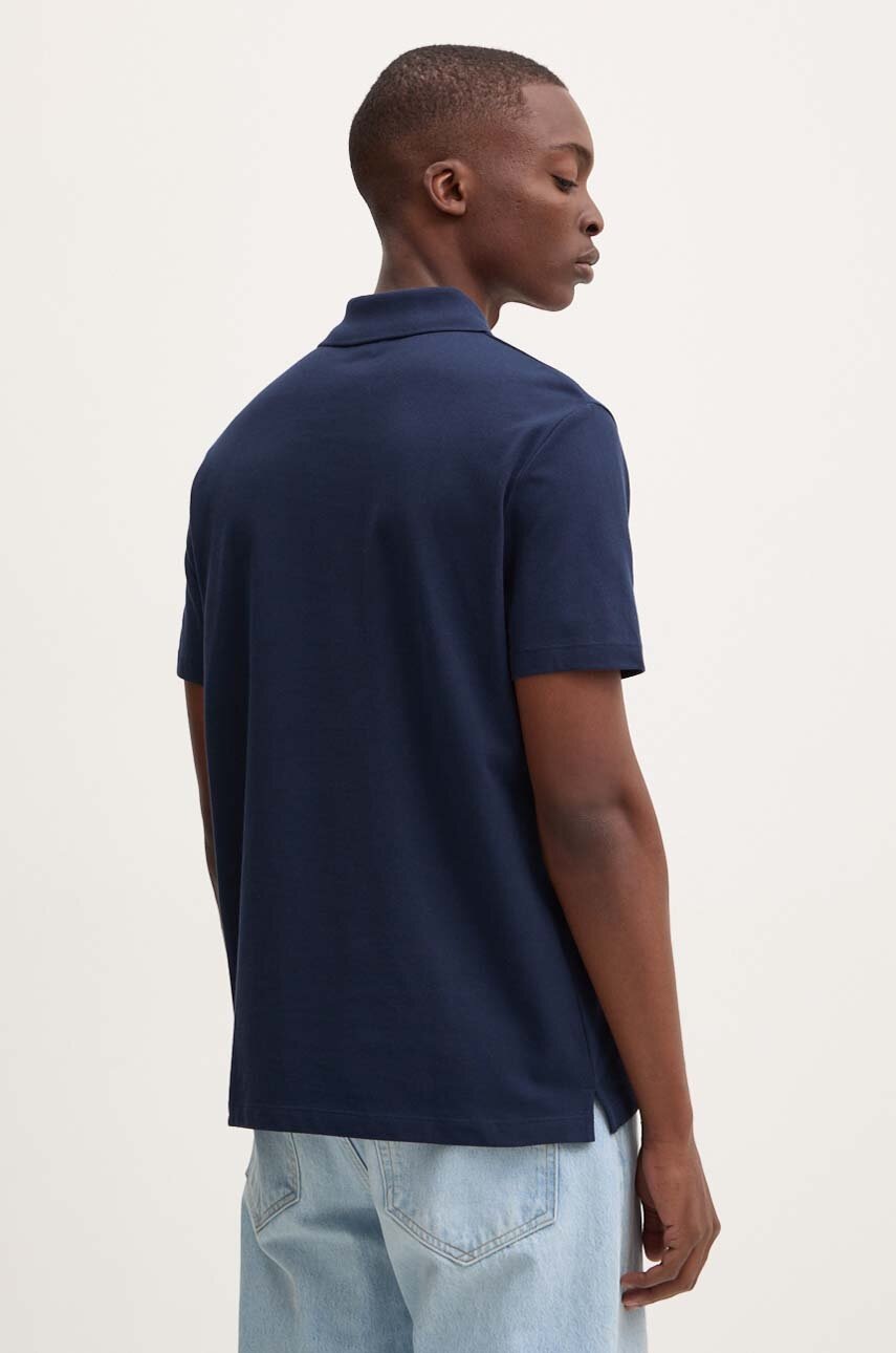 A.P.C. pamut póló polo standard GOTS sötétkék, sima, COGWZ.H26342 termék 2. képe