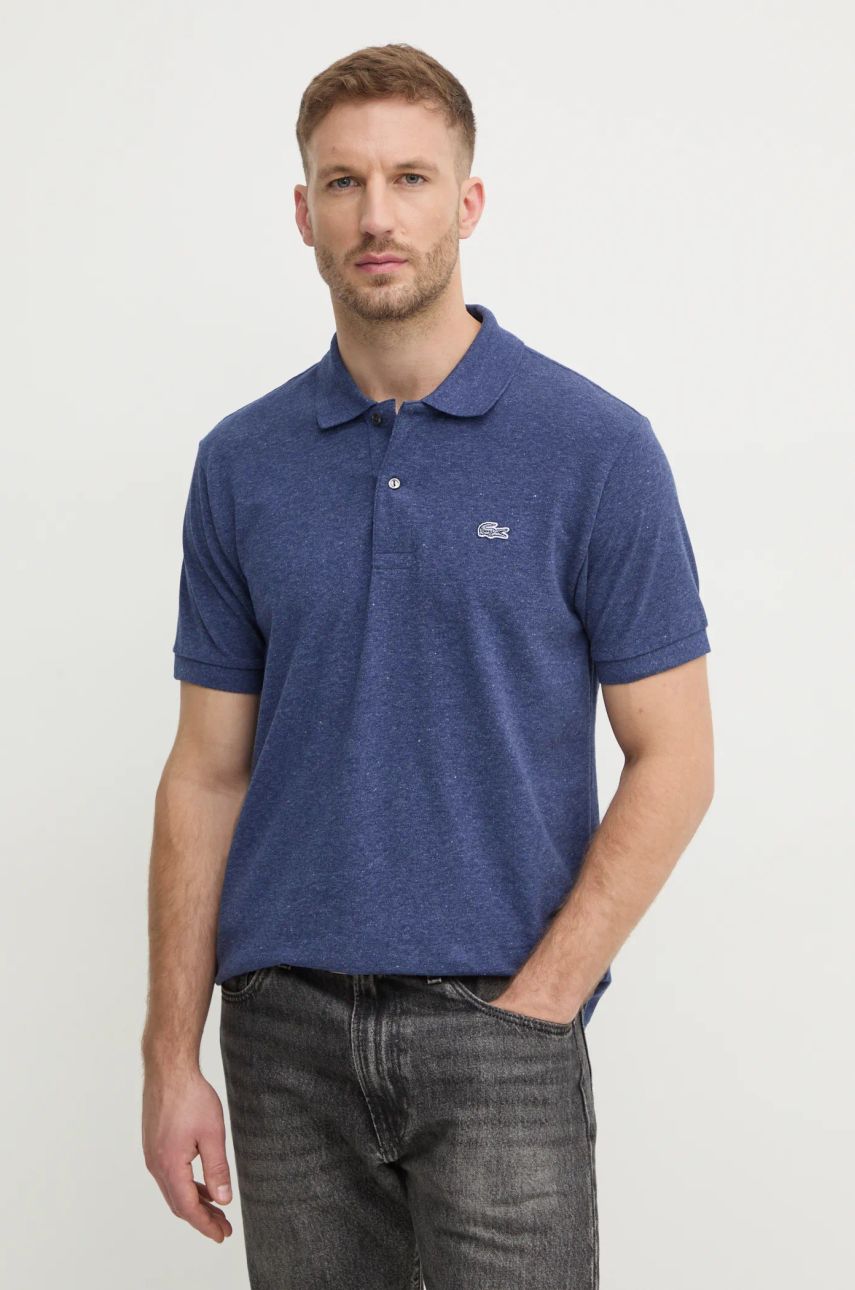 Lacoste polo de bumbac culoarea violet, neted, PH3518