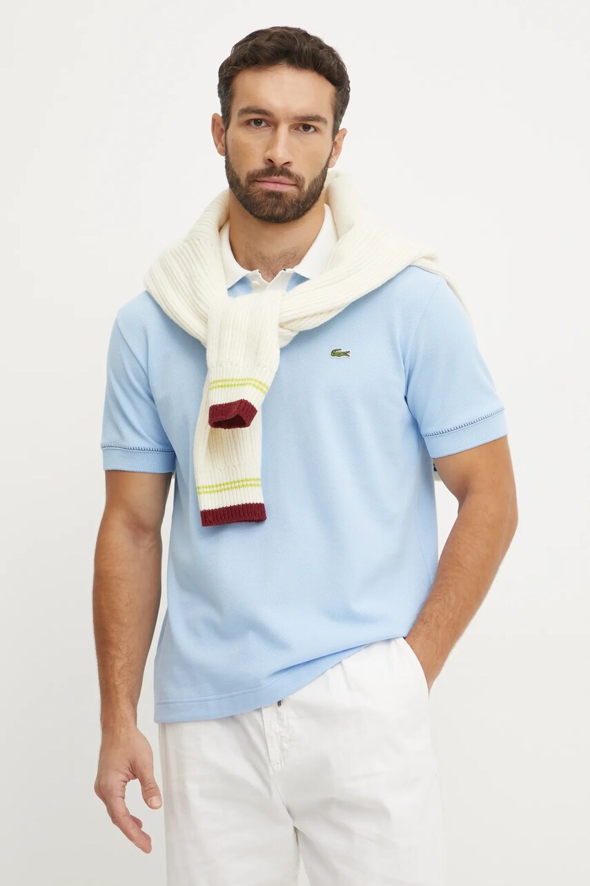 Lacoste polo de bumbac neted, PH3760