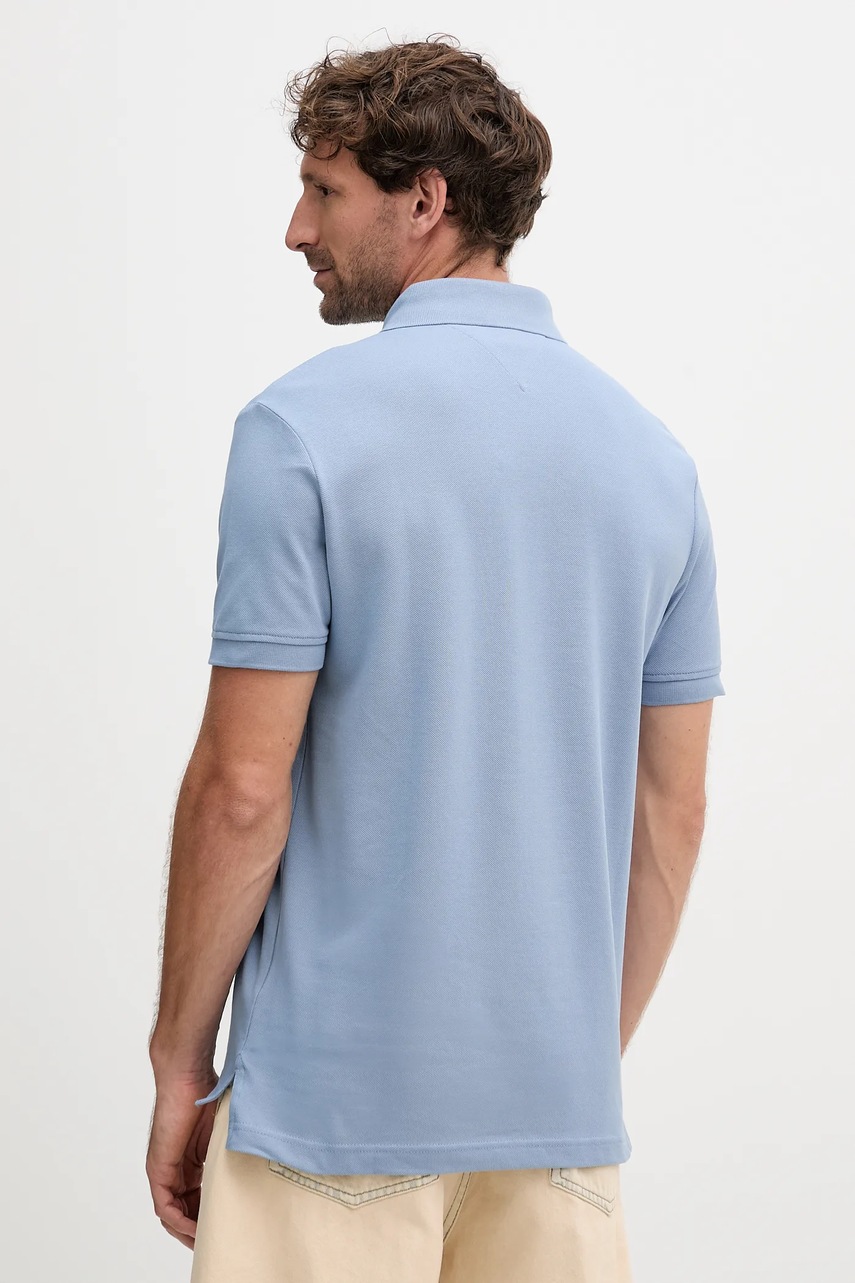 Поло Tommy Hilfiger цвет синий с аппликацией MW0MW38130