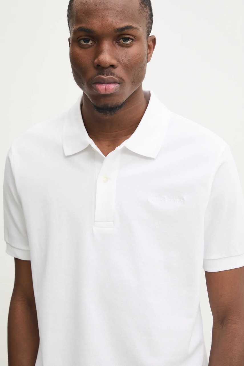 Βαμβακερό μπλουζάκι πόλο Guess Jeans φωτογραφία