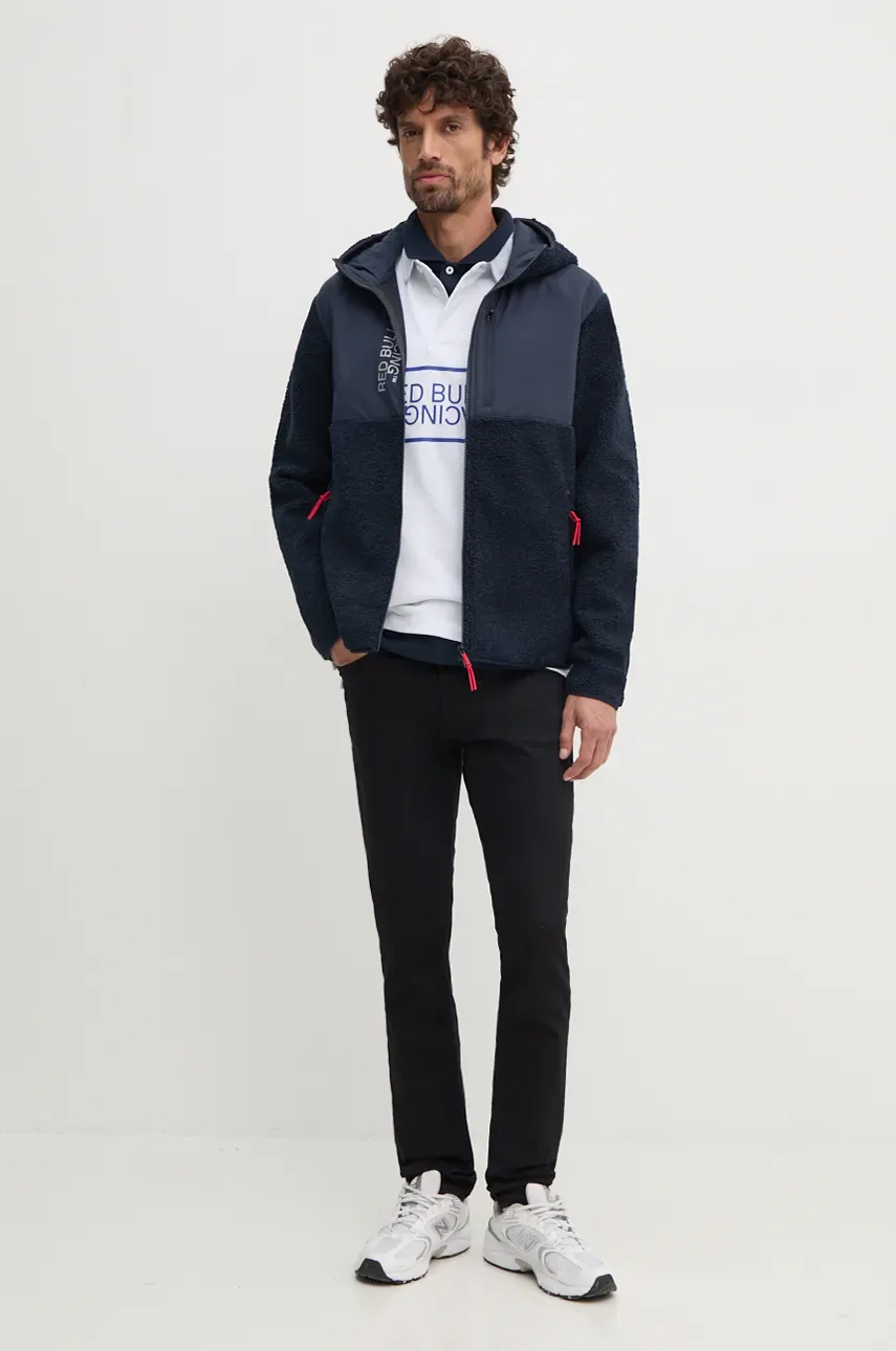 Поло Red Bull Racing x Pepe Jeans Red Bull Racing x Pepe Jeans мужское цвет синий с принтом RM540004 Поло Red Bull Racing x Pepe Jeans Red Bull Racing x Pepe Jeans мужское цвет синий с принтом RM540004