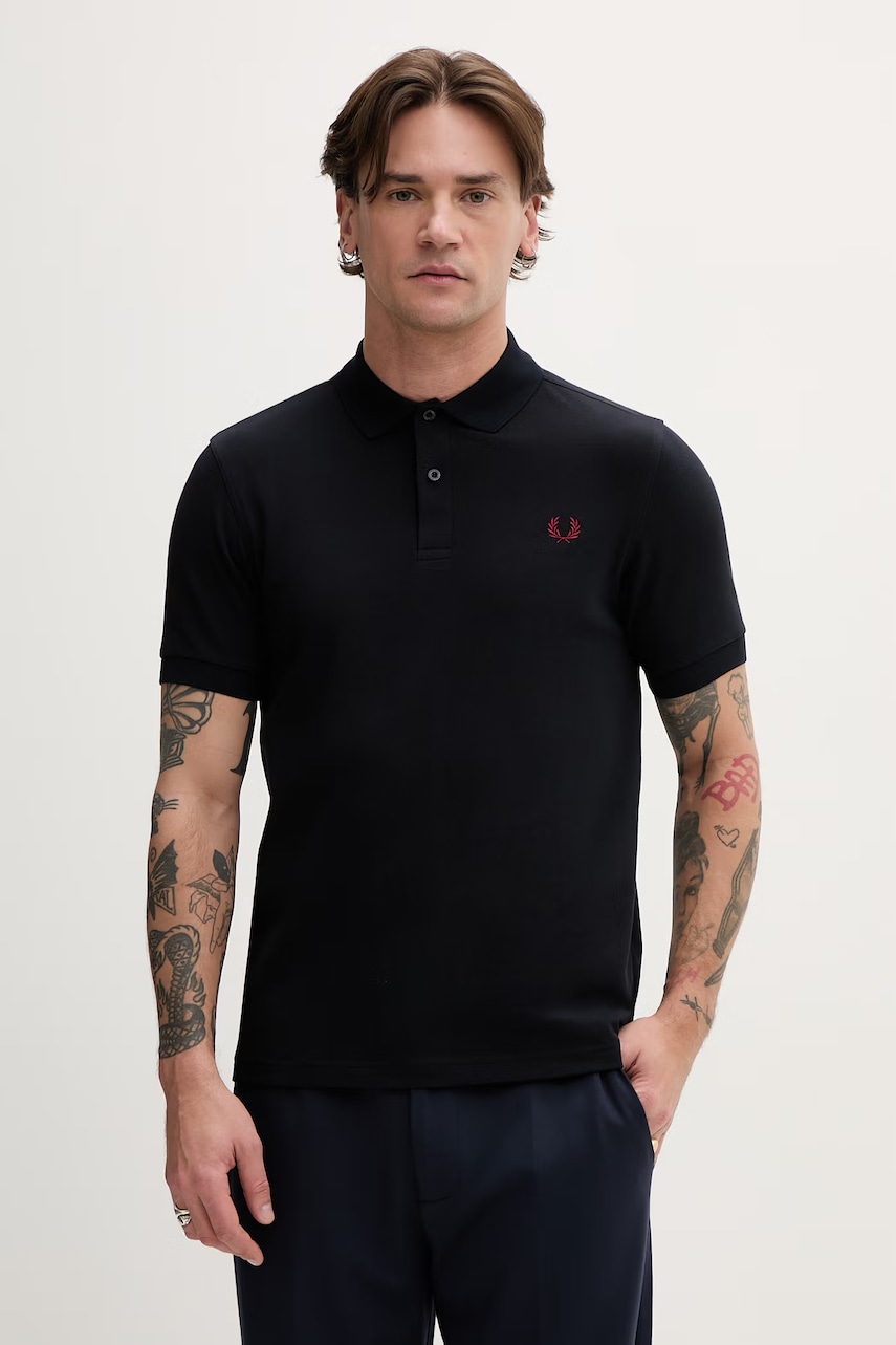 Βαμβακερό μπλουζάκι πόλο Fred Perry