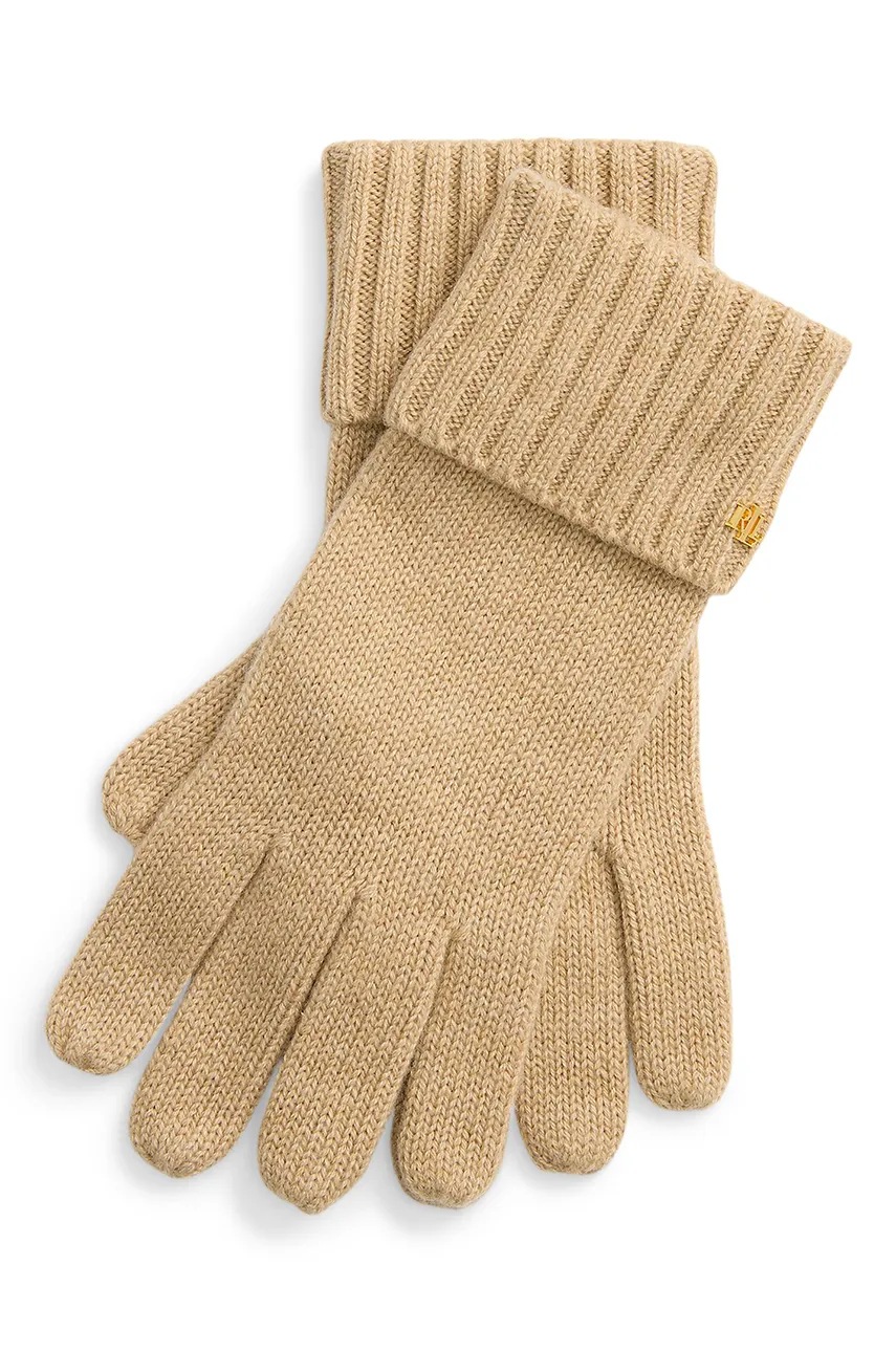 

Ръкавици с вълна Lauren Ralph Lauren в бежово 454960058, Бежов