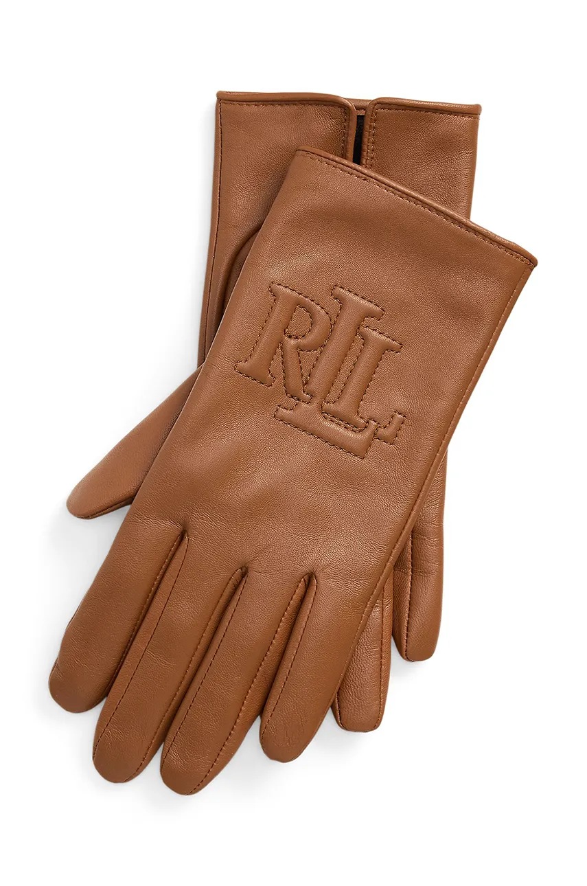 

Кожени ръкавици Lauren Ralph Lauren в кафяво 454960110, Кафяв