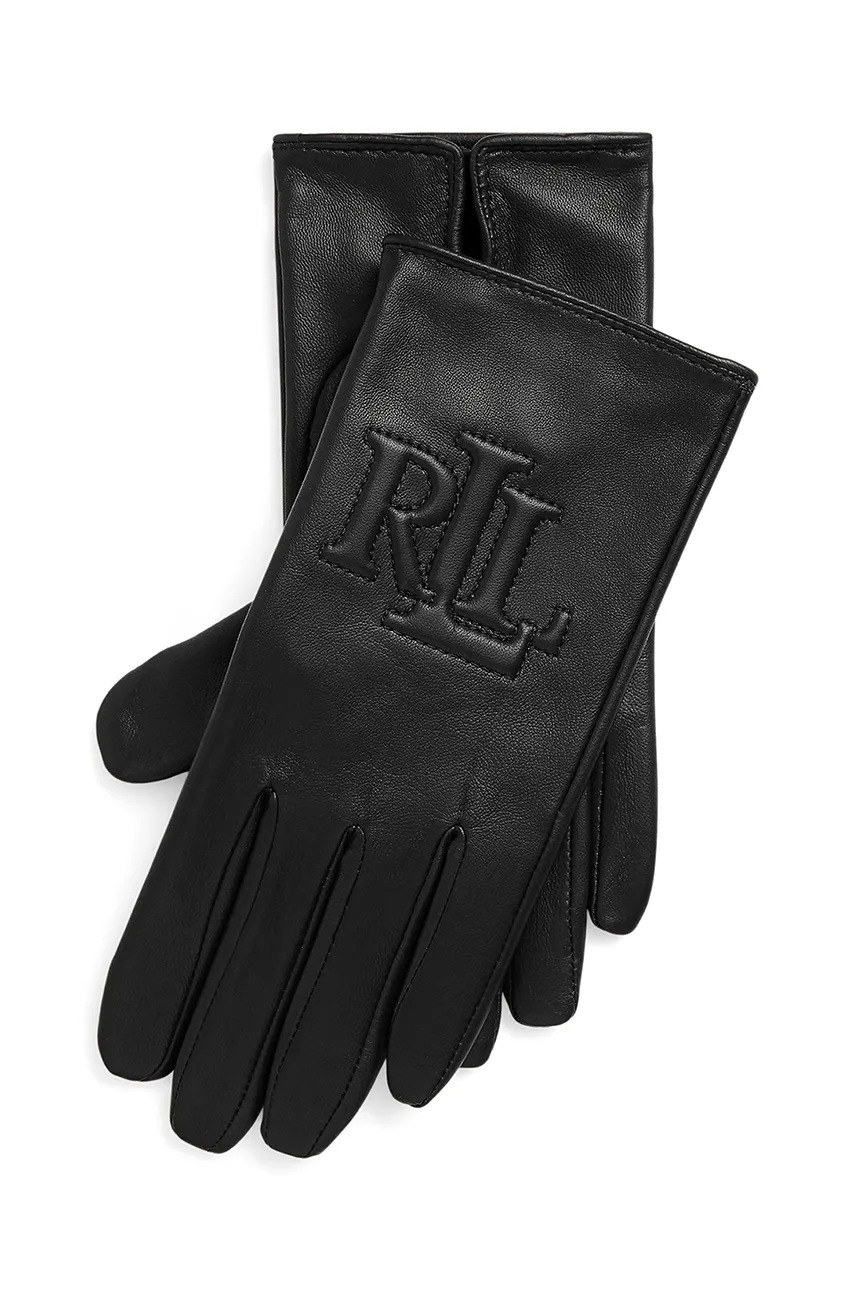 

Кожени ръкавици Lauren Ralph Lauren в черно 454960110, Черен