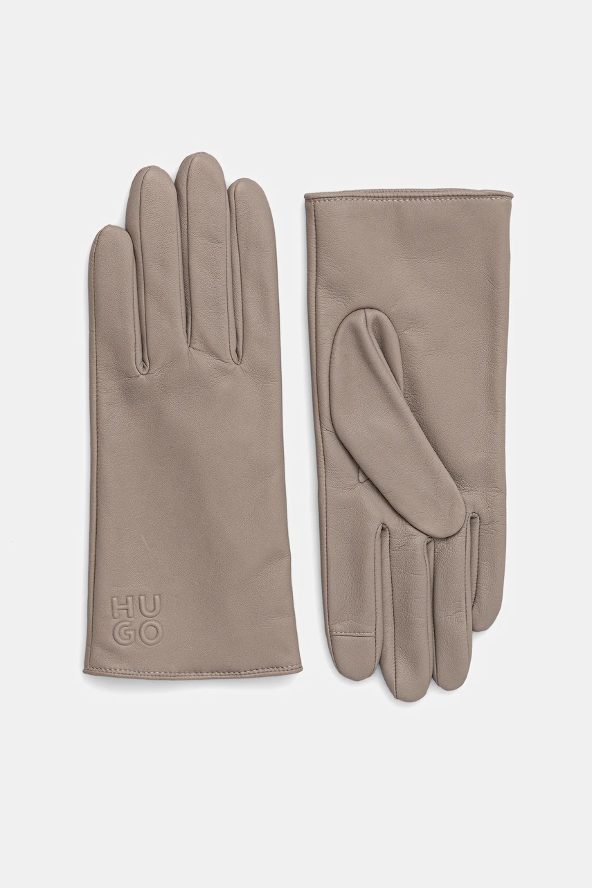 HUGO manusi de piele culoarea negru, 50526921