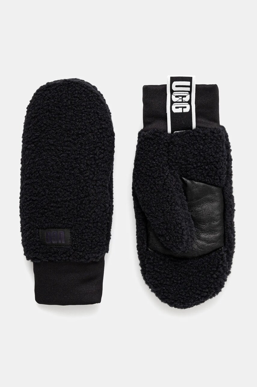 UGG manusi femei, culoarea negru, 101099