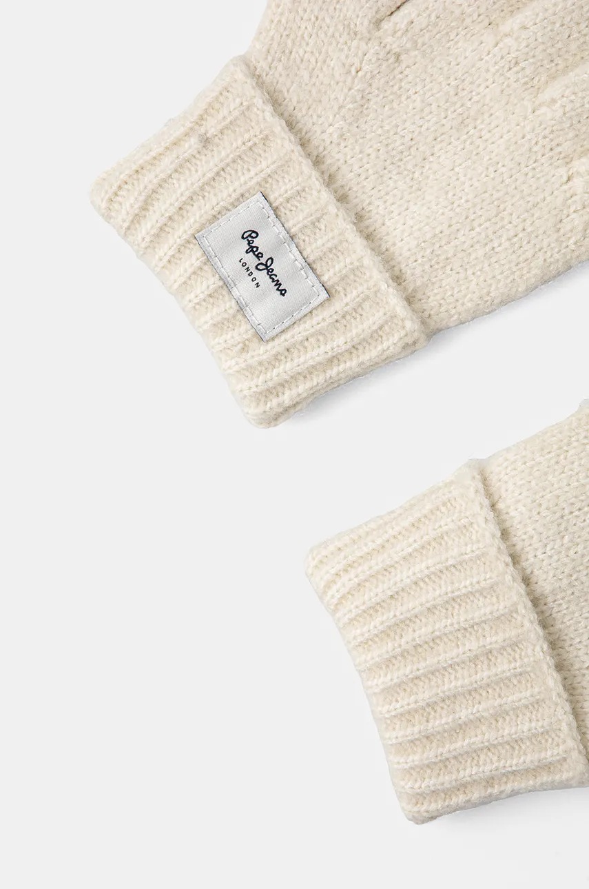 Детские перчатки Pepe Jeans ZOELOVES цвет бежевый PG080084 Детские перчатки Pepe Jeans ZOELOVES цвет бежевый PG080084