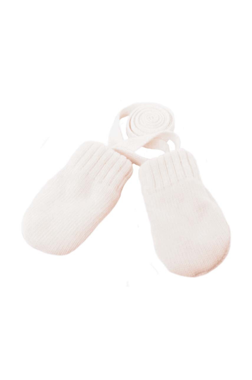 Jamiks manusi cu un amestec de lana pentru copii NIKA culoarea bej, JZH408