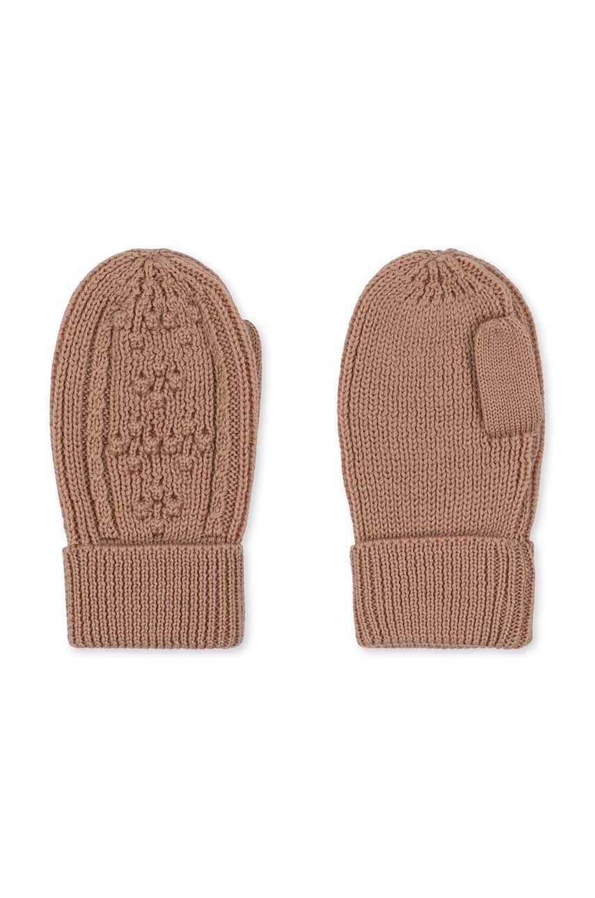 

Детски ръкавици Konges Sløjd CABBY MITTENS в кафяво KS101217, Кафяв
