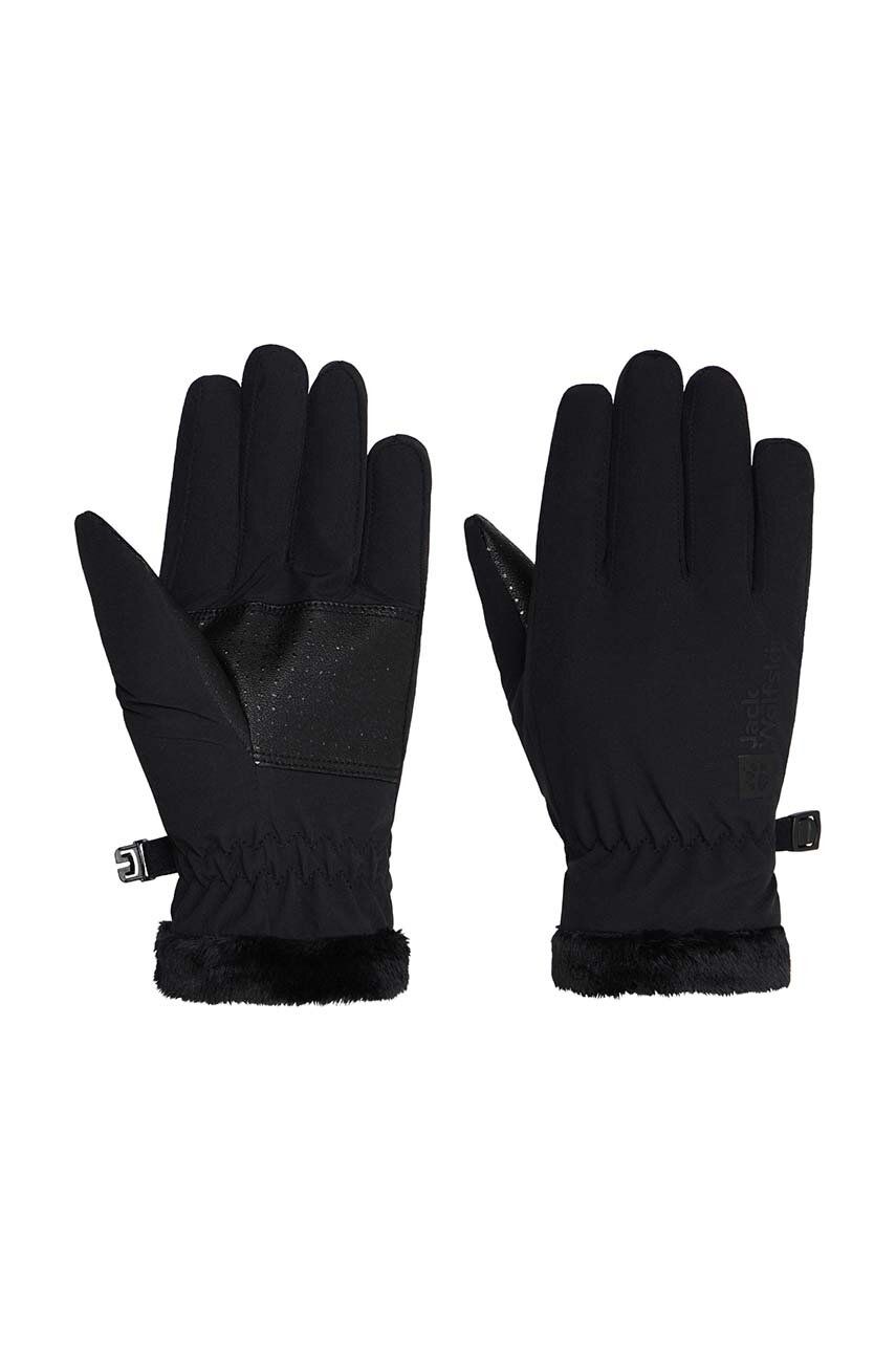 Jack Wolfskin manusi copii culoarea negru, A63074