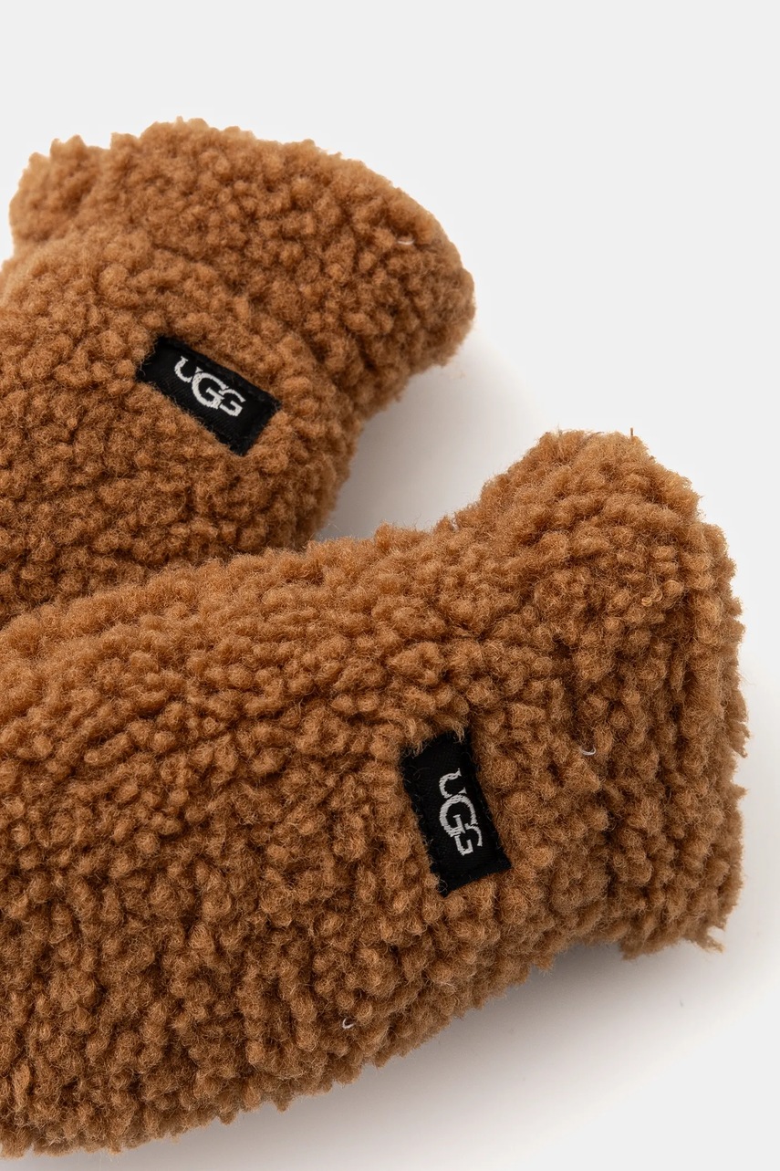 Дитячі рукавички UGG FLUFF MITTEN колір коричневий 101501