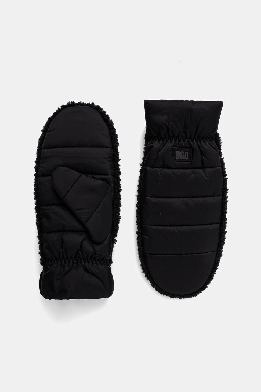 Levně Rukavice UGG W AW FLUFF MITTEN černá barva, 101019