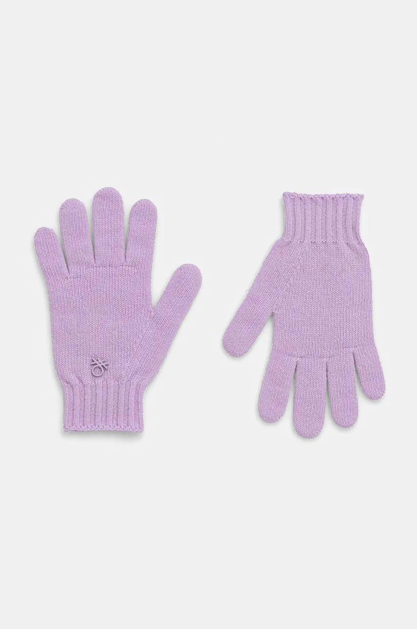 

Детски вълнени ръкавици United Colors of Benetton в лилаво 1244CG00M, Виолетов
