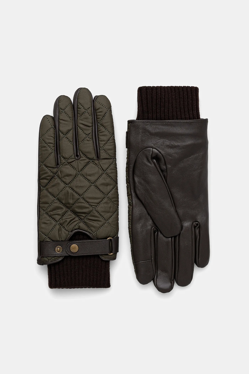 Barbour mănuși culoarea verde, MGL0135