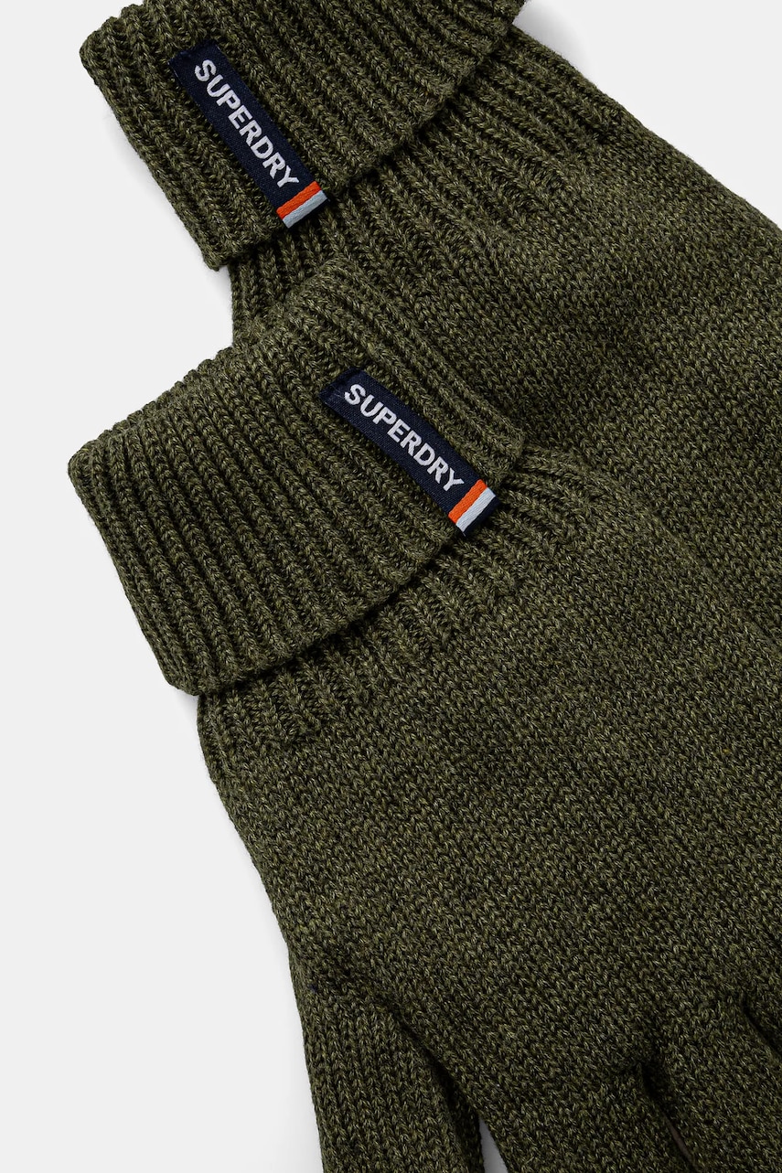 Хлопковые перчатки Superdry цвет зелёный M9310076A-B6T Хлопковые перчатки Superdry цвет зелёный M9310076A-B6T