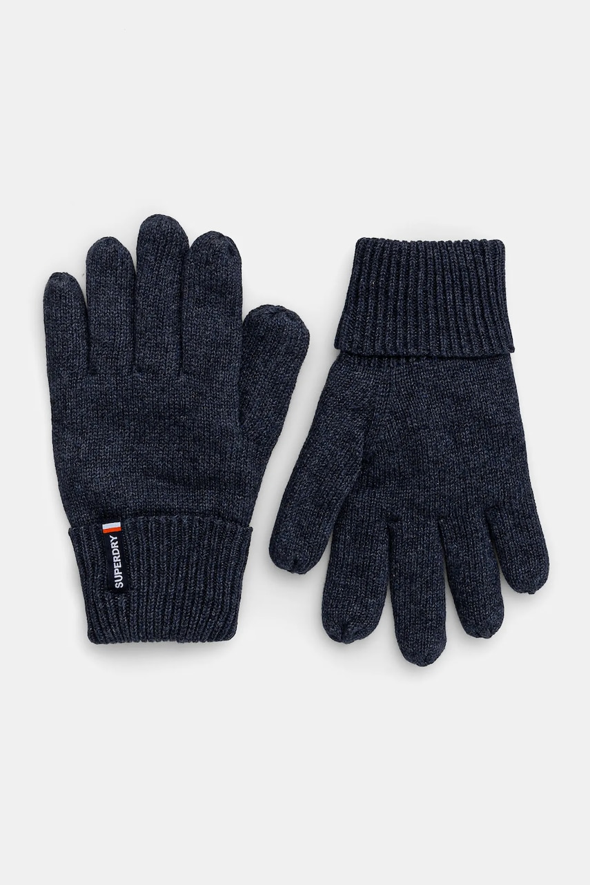 Superdry manusi de bumbac culoarea albastru marin, M9310076A-C2P Superdry manusi de bumbac culoarea albastru marin, M9310076A-C2P